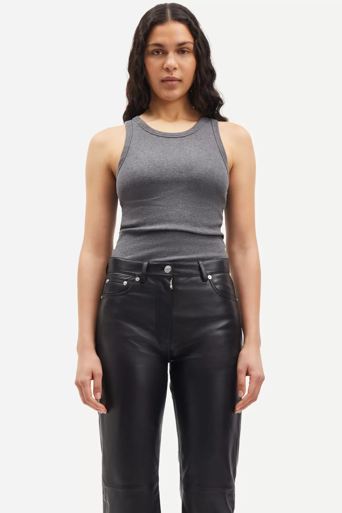 T-shirts et hauts-Femme Samsøe Samsøe Alexo tank 7542 DARK GREY MEL.