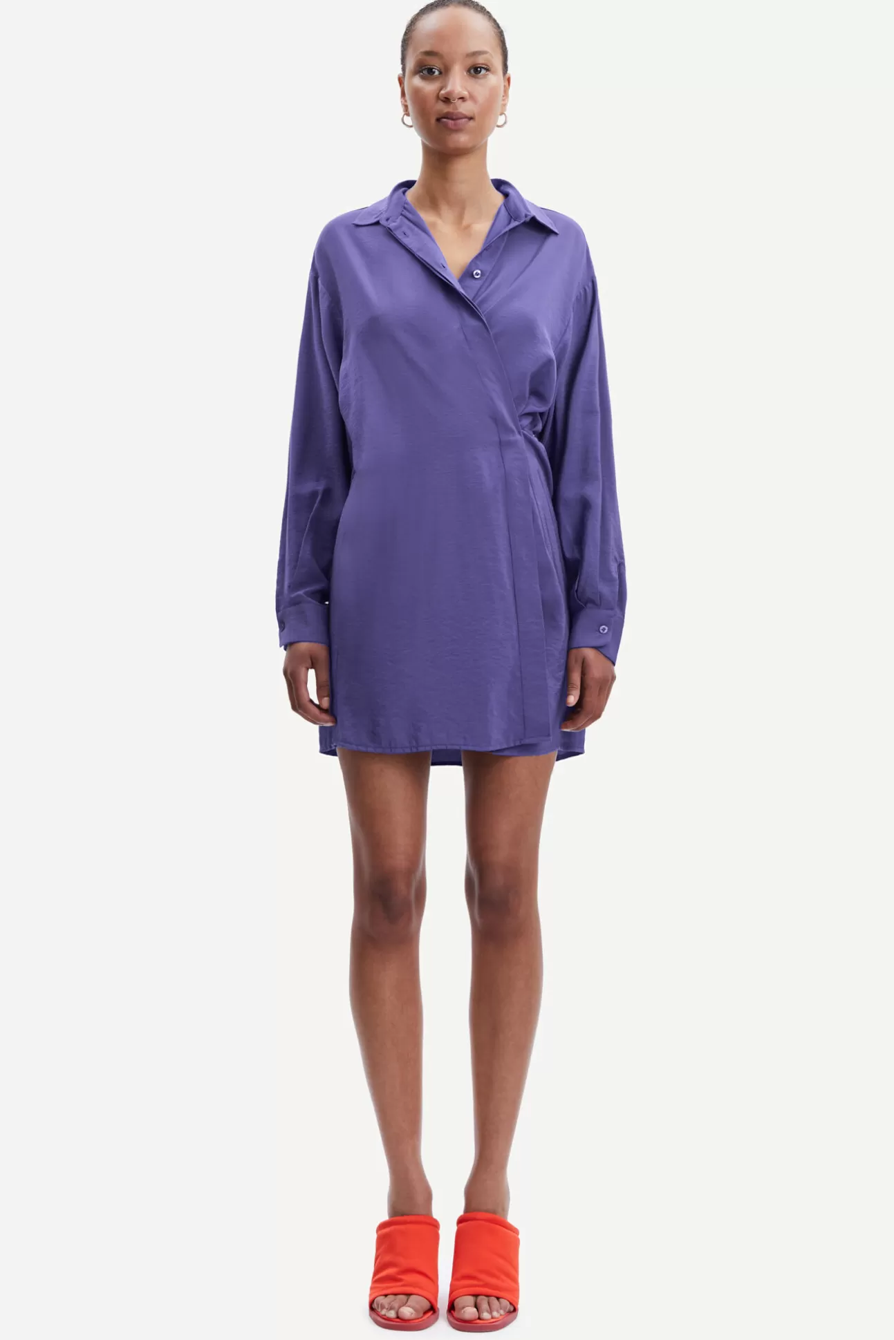 Robes et combinaisons-Femme Samsøe Samsøe Alfrida shirt dress 14639 Simply Purple