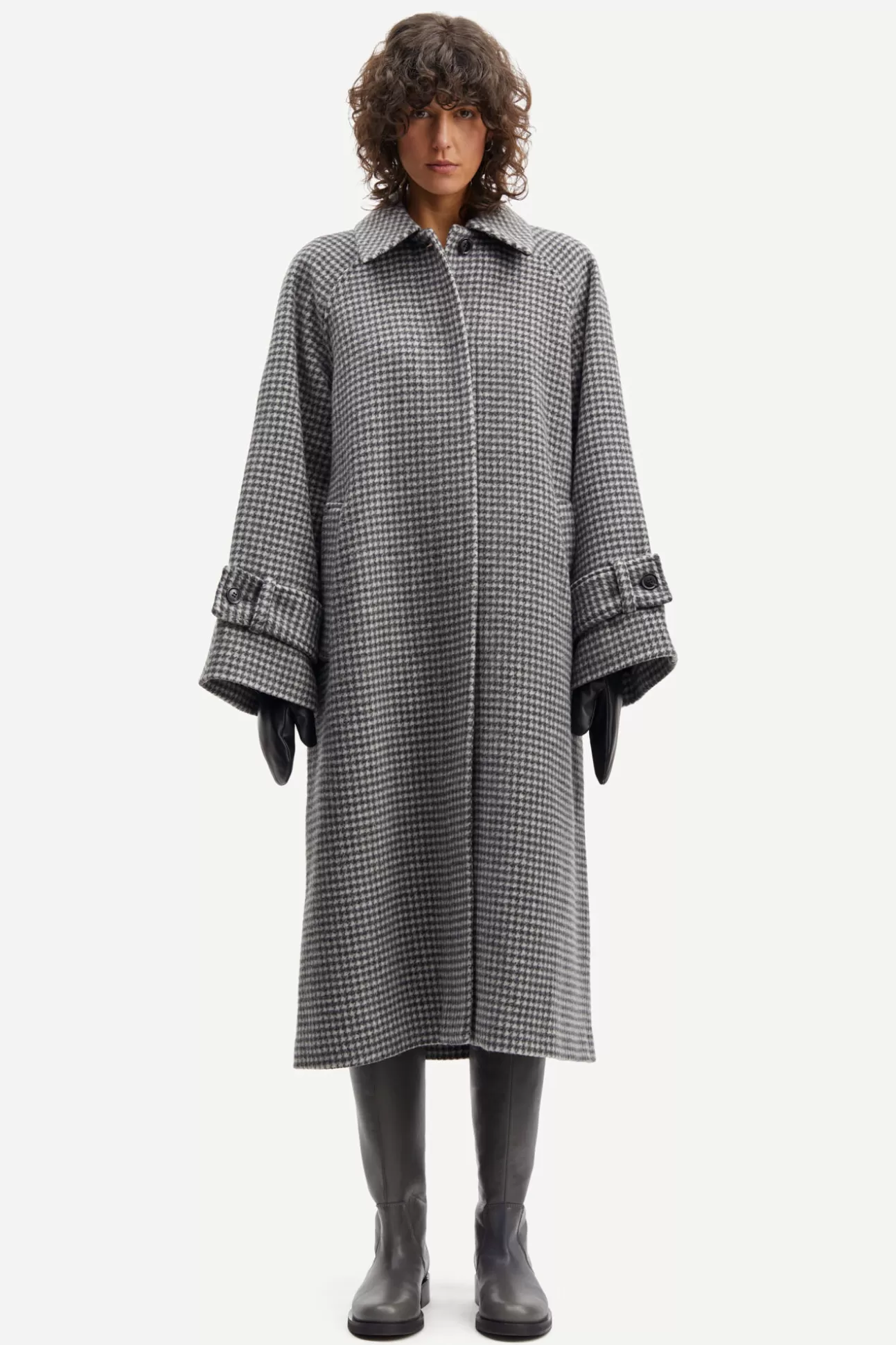 Vestes et manteaux-Femme Samsøe Samsøe Alma coat 13183 Houndstooth