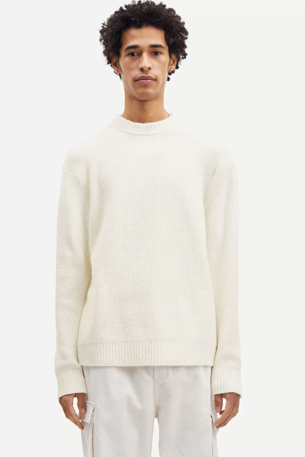 Pulls-Homme Samsøe Samsøe Alts crew neck 13068 CLEAR CREAM