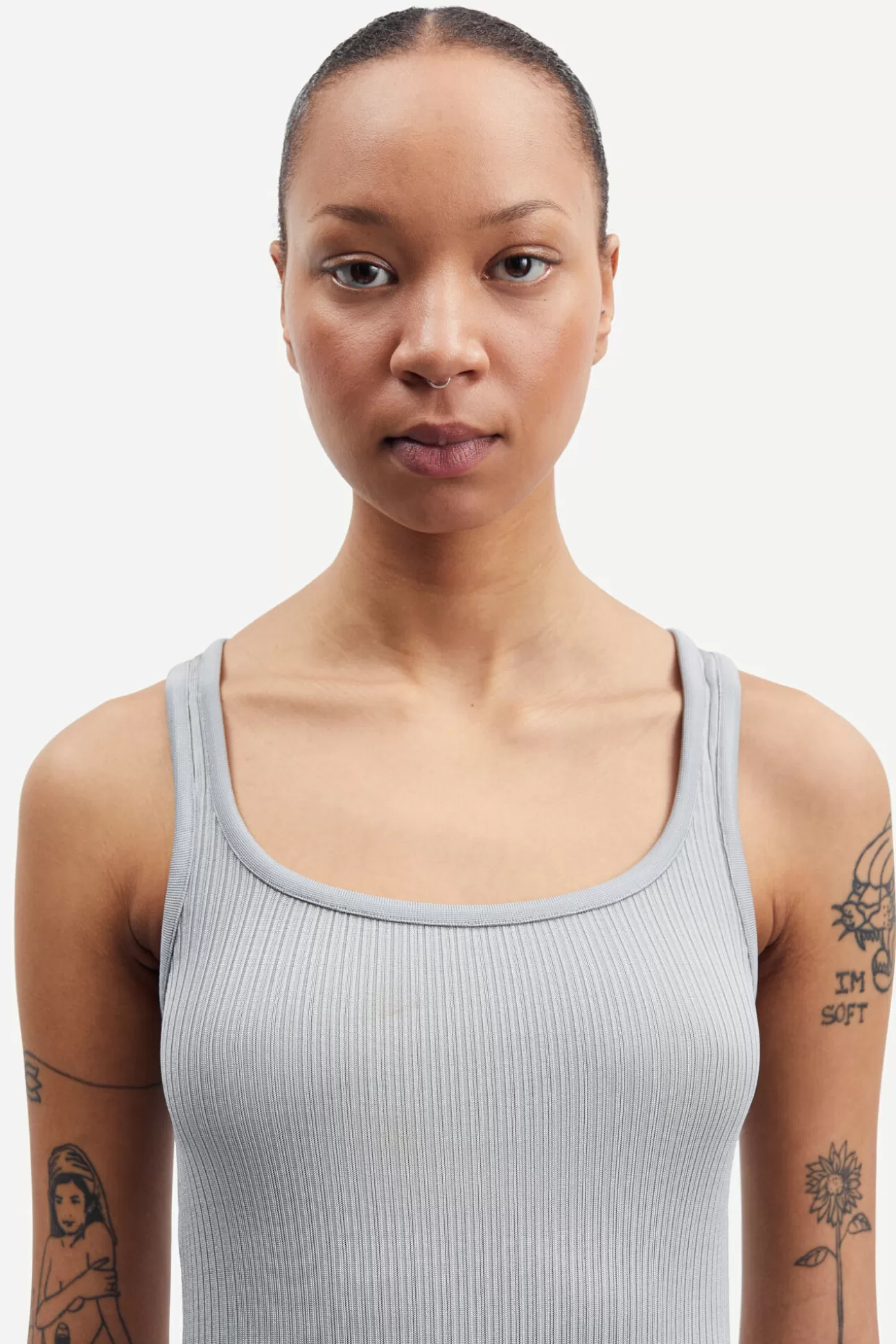 T-shirts et hauts-Femme Samsøe Samsøe Amanza tank top 15017 SILVER