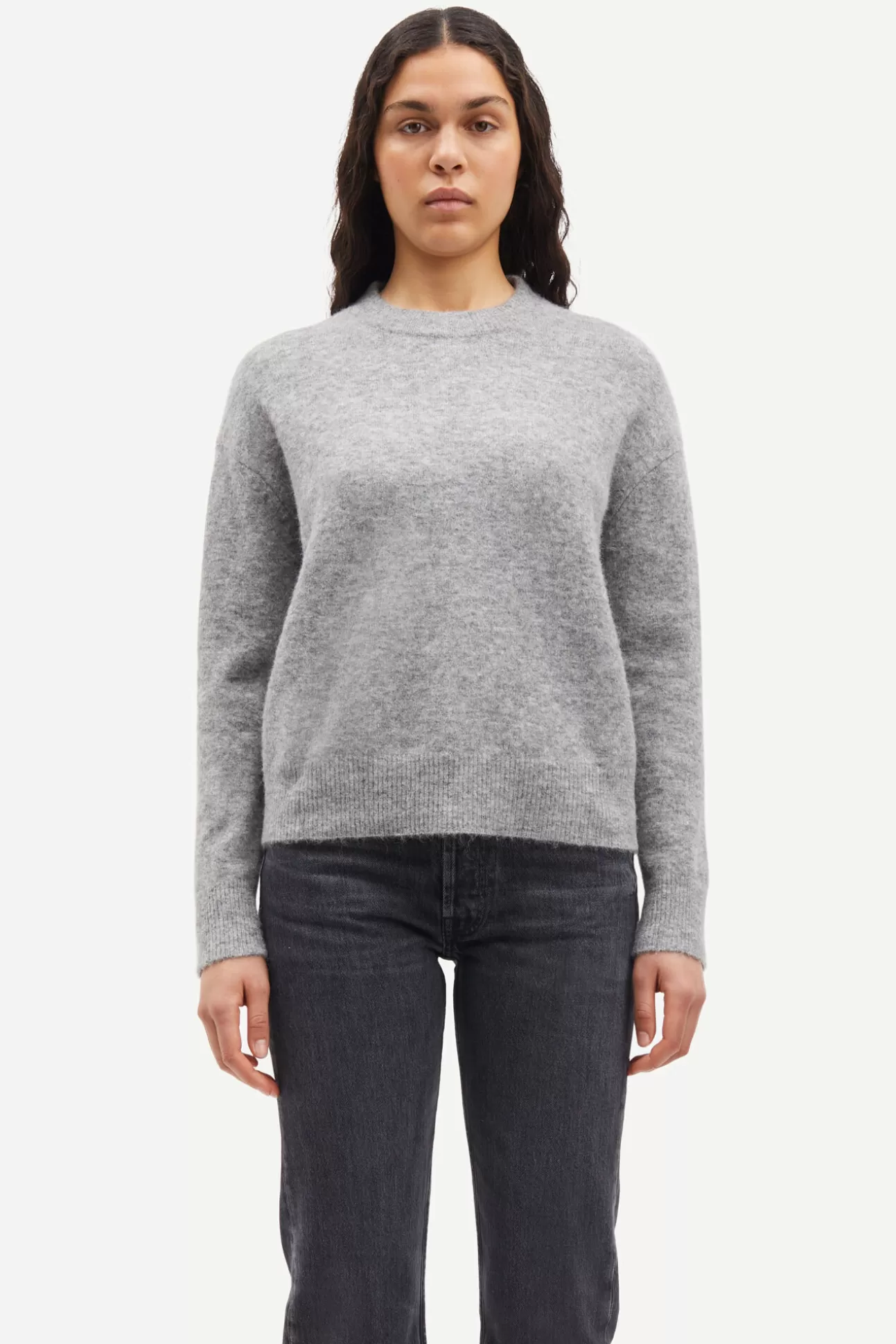 Pulls-Femme Samsøe Samsøe Anour o-n 7355 Grey mel.