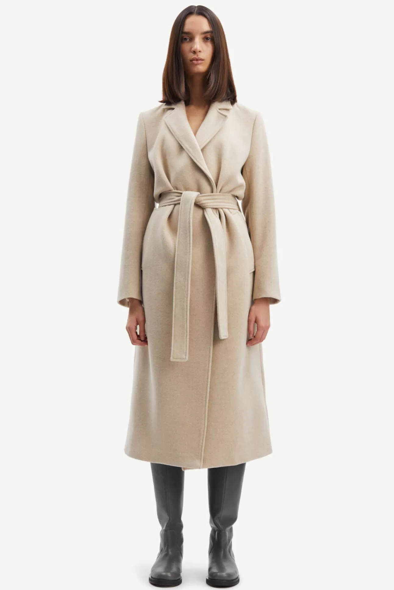 Vestes et manteaux-Femme Samsøe Samsøe Astrid coat 11104 Beige