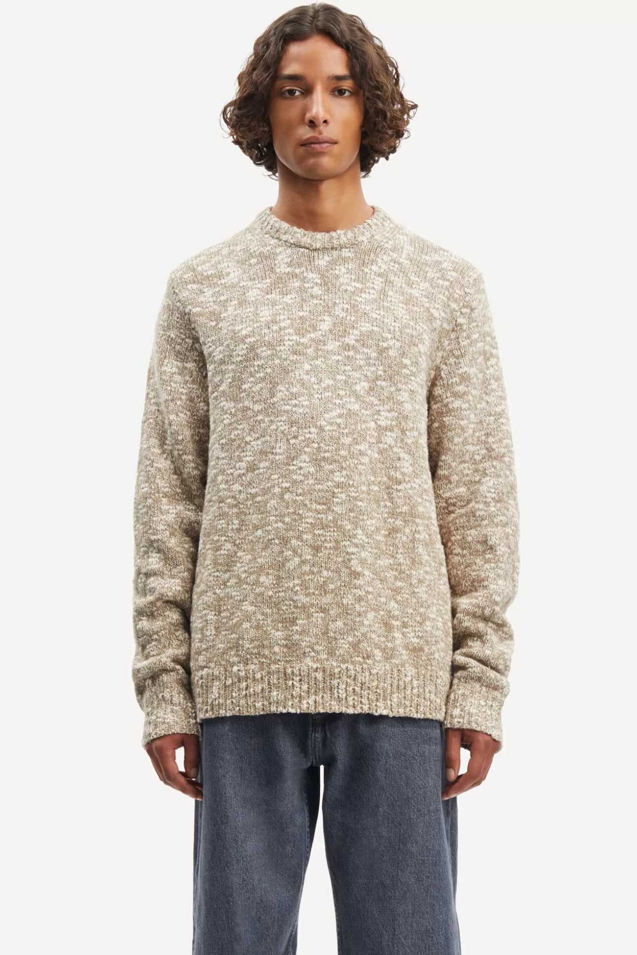 Pulls-Homme Samsøe Samsøe Benjamin crew neck 15031 Fallen Rock Mel.