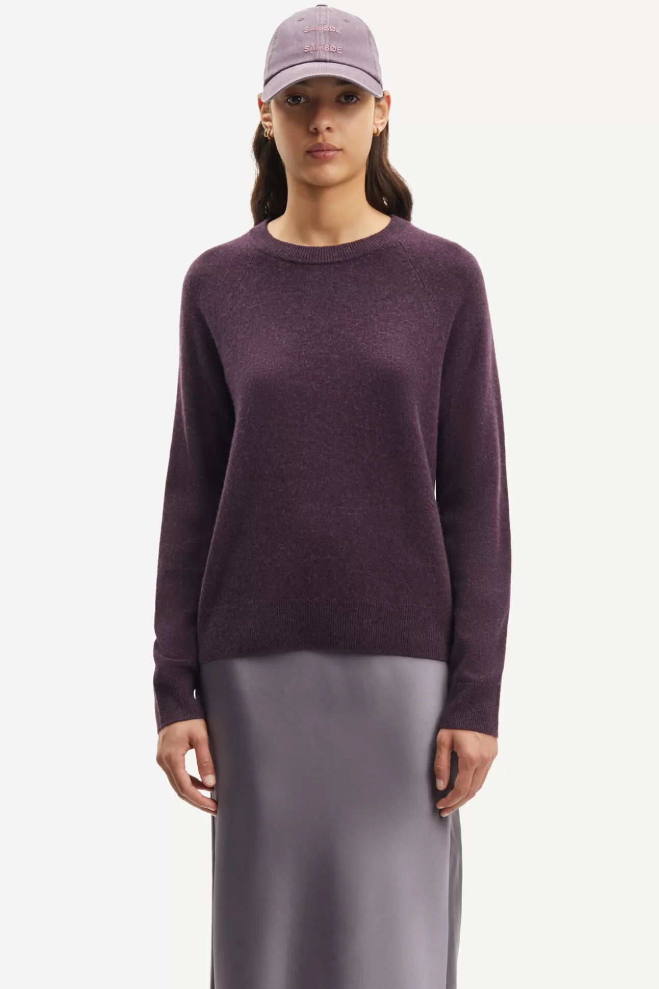 Pulls-Femme Samsøe Samsøe Boston o-neck 6304 Plum Perfect