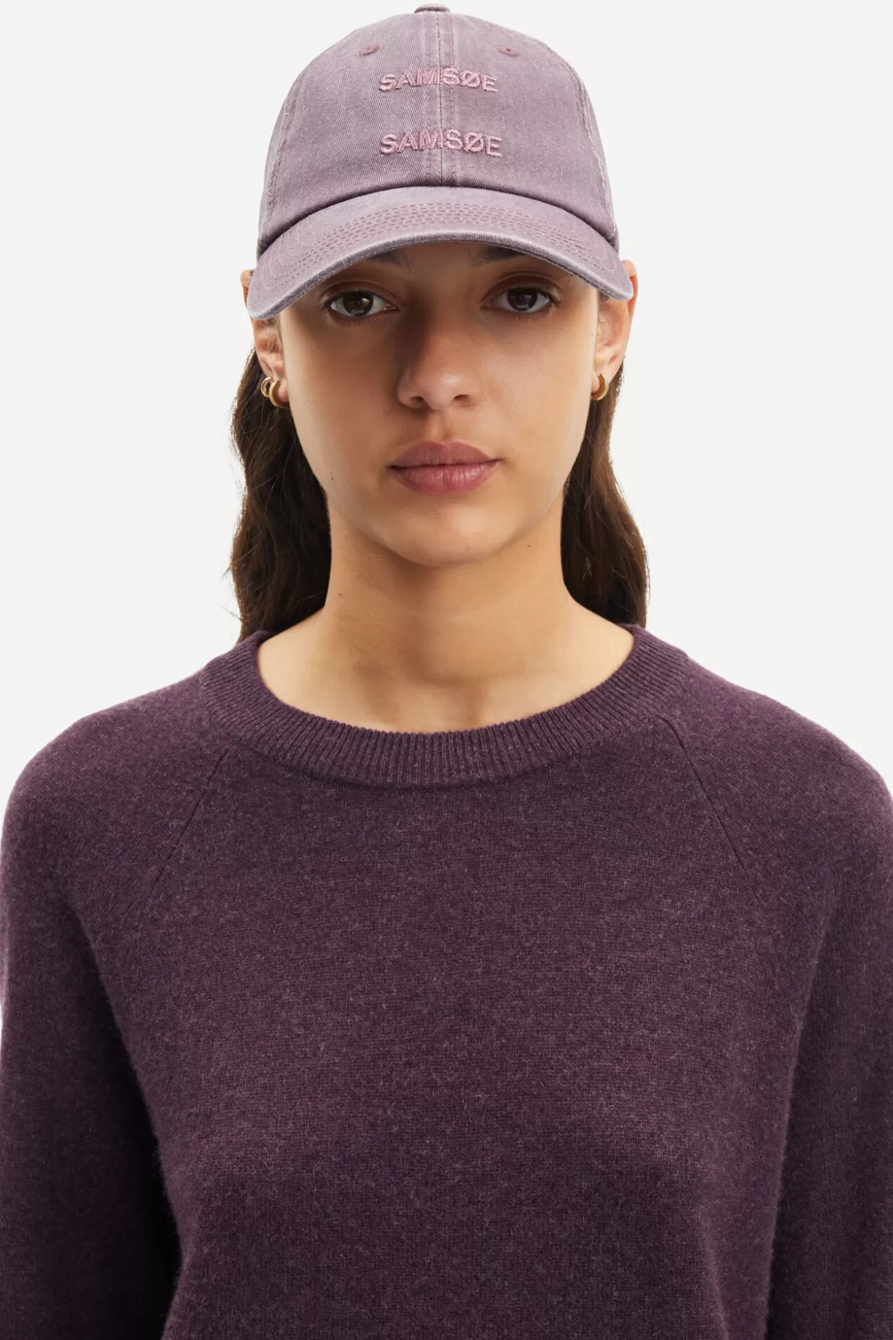 Pulls-Femme Samsøe Samsøe Boston o-neck 6304 Plum Perfect