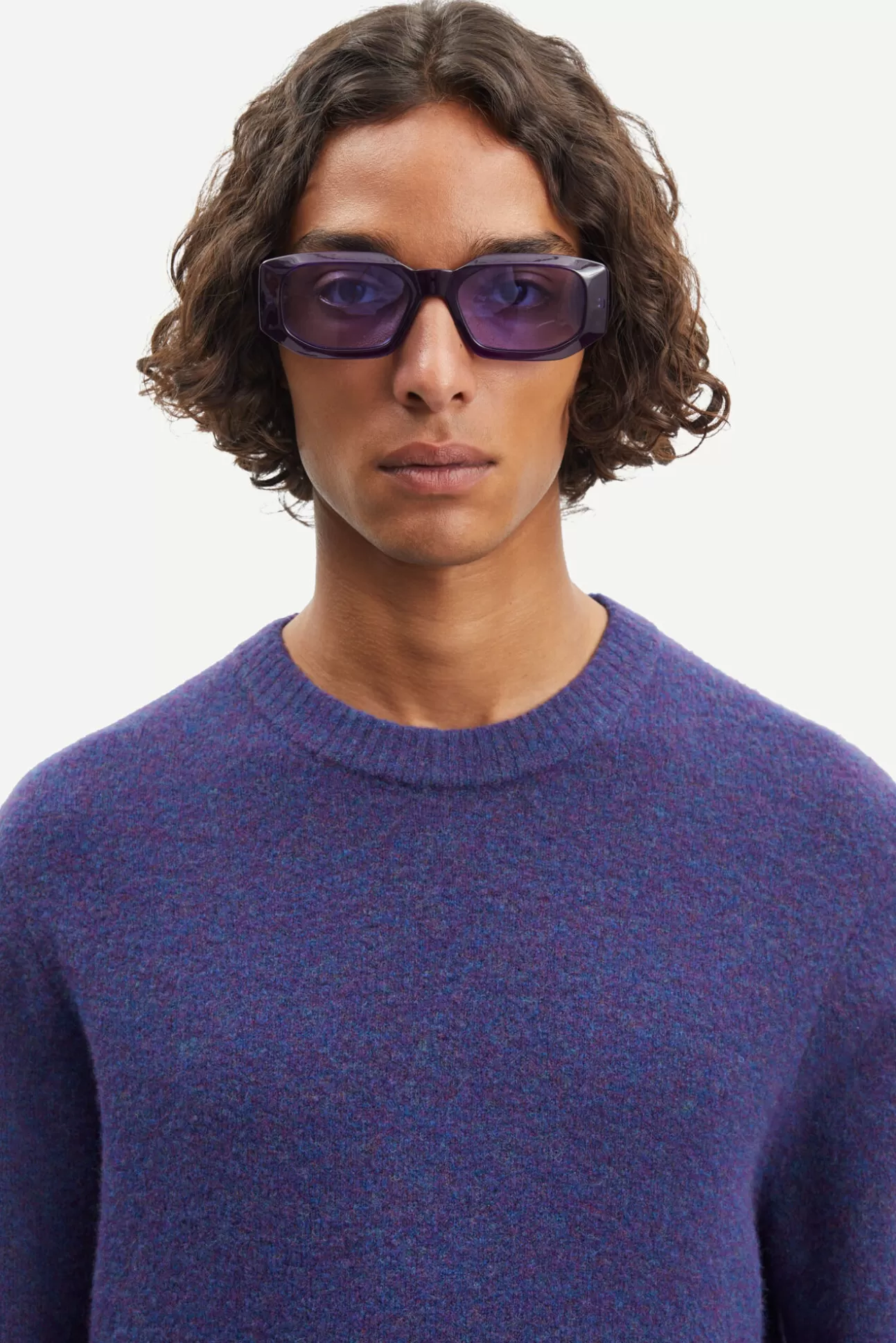 Pulls-Homme Samsøe Samsøe Butler o-n 9475 Sunset Purple Mel.