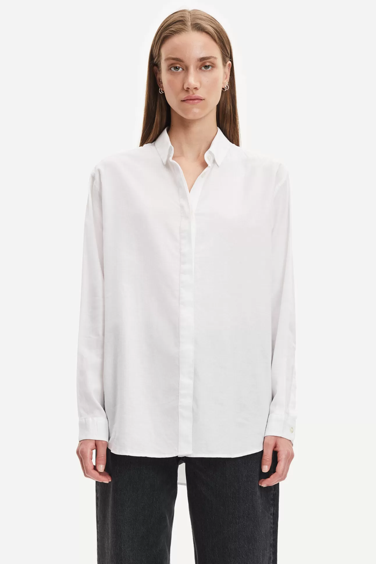 Chemises et chemisiers-Femme Samsøe Samsøe Caico Shirt 2634 WHITE