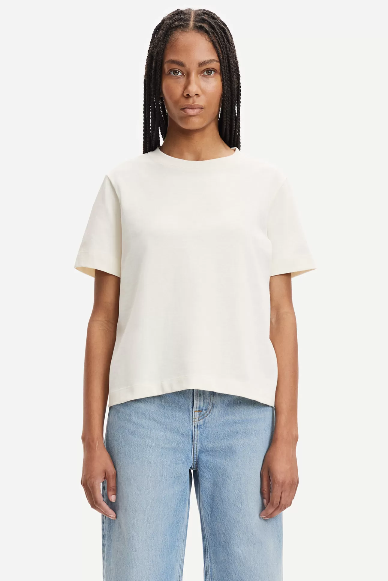 T-shirts et hauts-Femme Samsøe Samsøe Camino t-shirt ss 6024 CLEAR CREAM