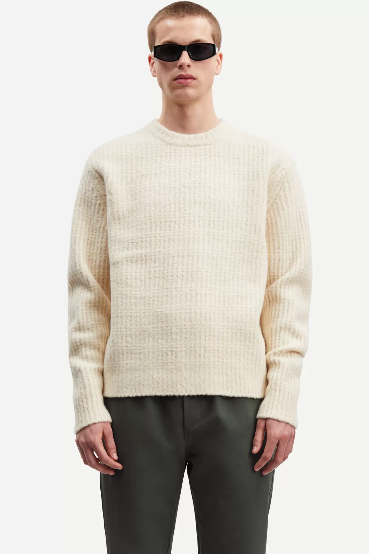 Pulls-Homme Samsøe Samsøe Carter crew neck 15052 CLEAR CREAM