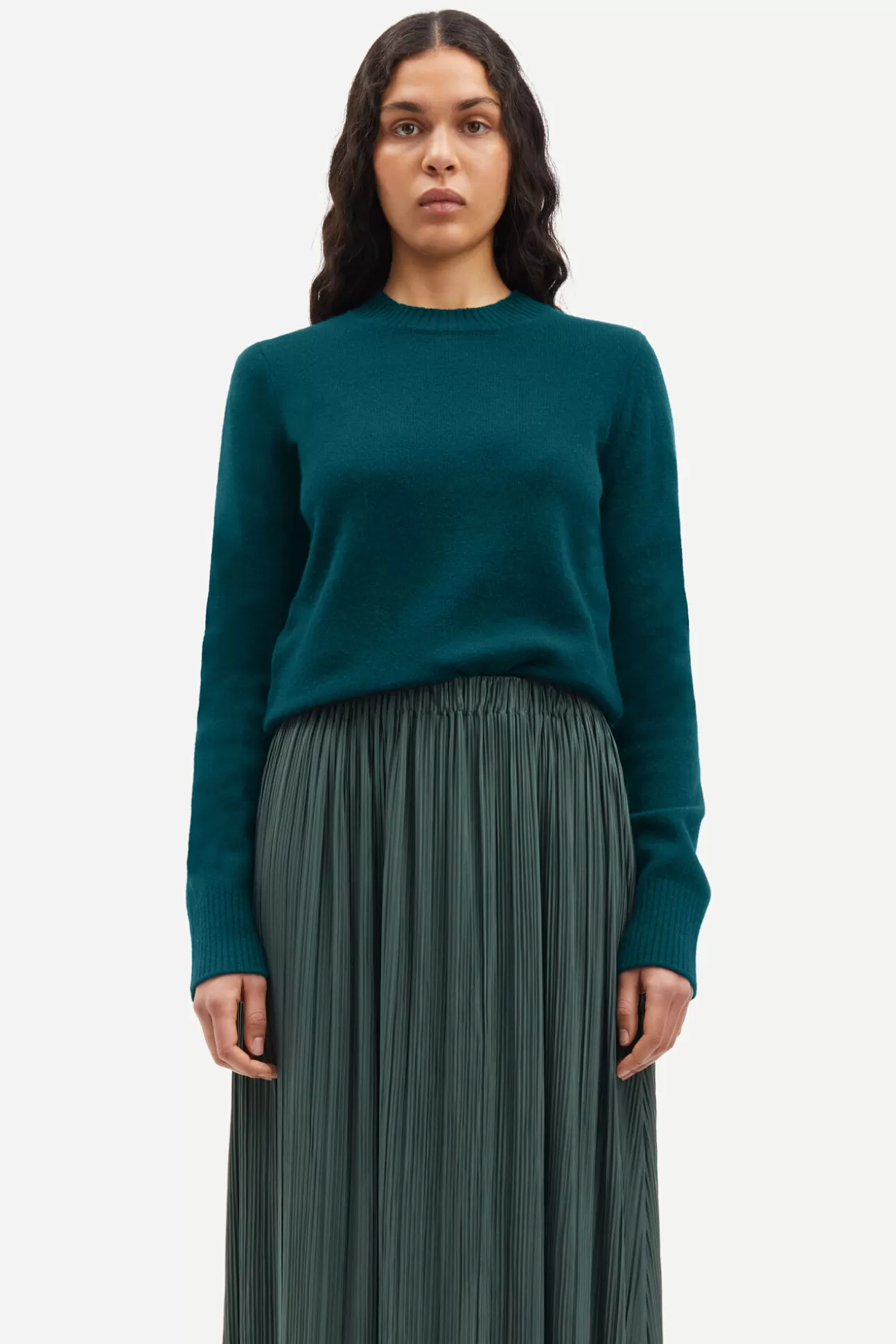 Pulls-Femme Samsøe Samsøe Charlotte Knit Sweater 15010 Atlantic Deep