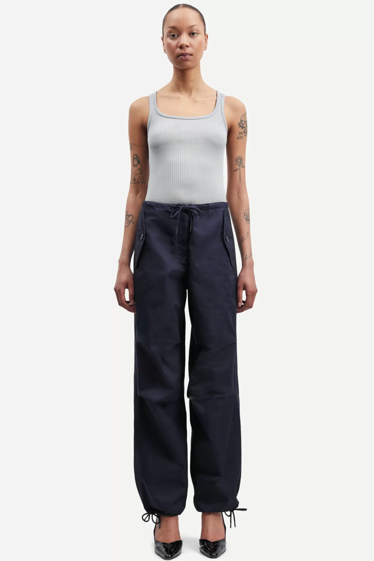 Pantalons-Femme Samsøe Samsøe Chi NP trousers 14906 Inkwell