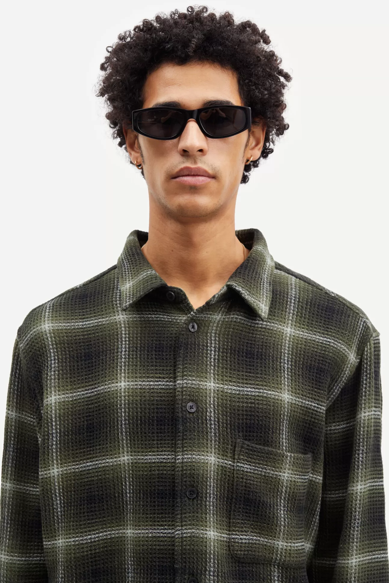 Chemises-Homme Samsøe Samsøe Damon J shirt 14685 Green Fade Ch.