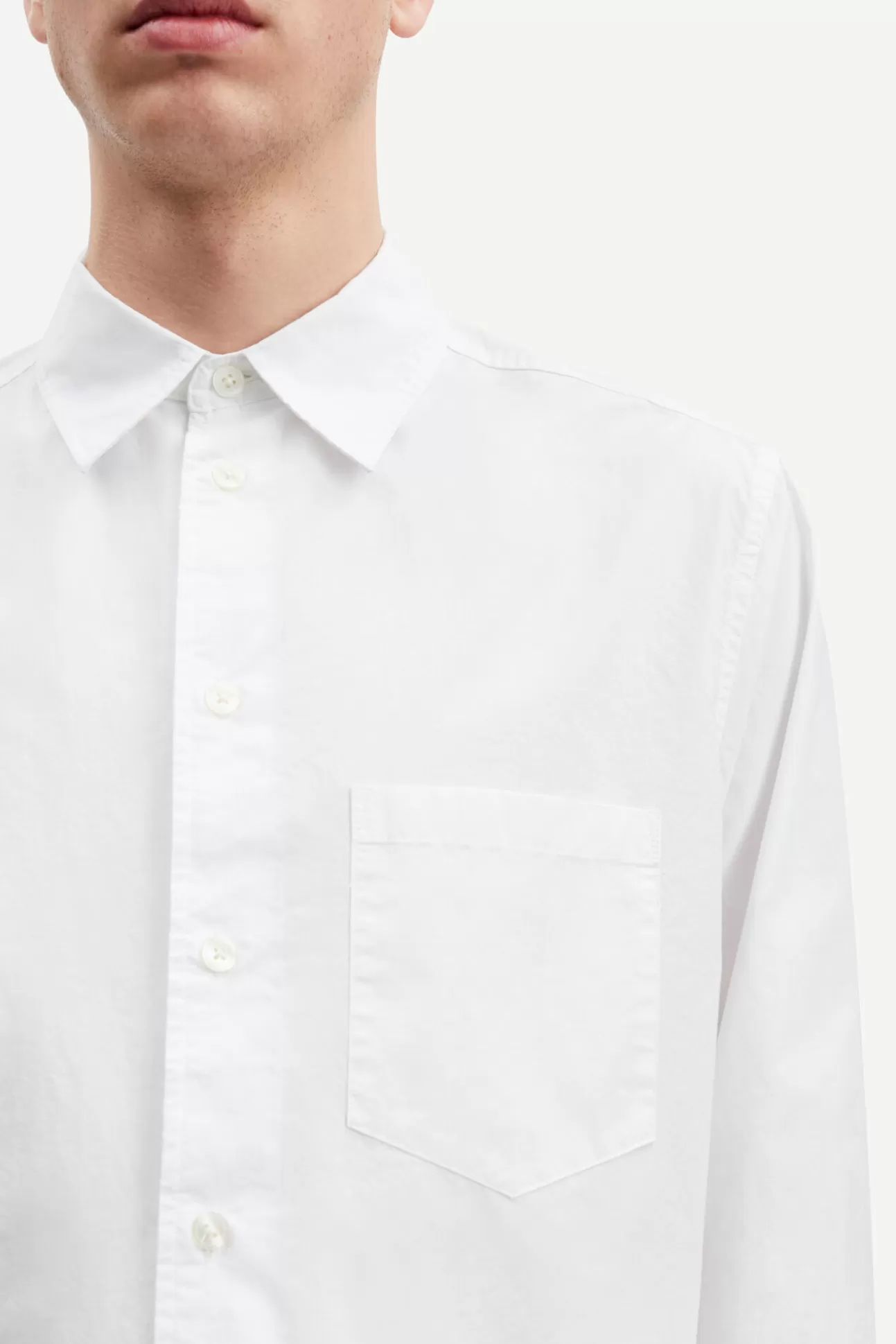 Chemises-Homme Samsøe Samsøe Damon P shirt 14981 WHITE