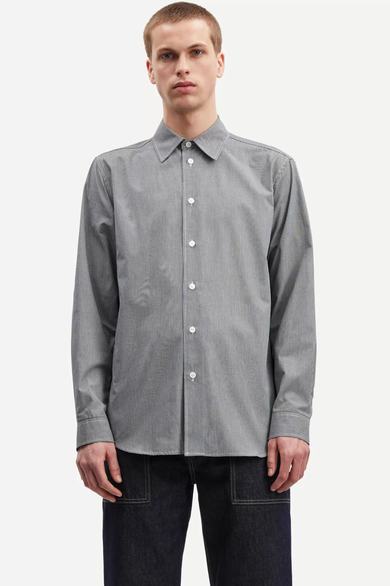 Chemises-Homme Samsøe Samsøe Damon X shirt 13072 Black St.