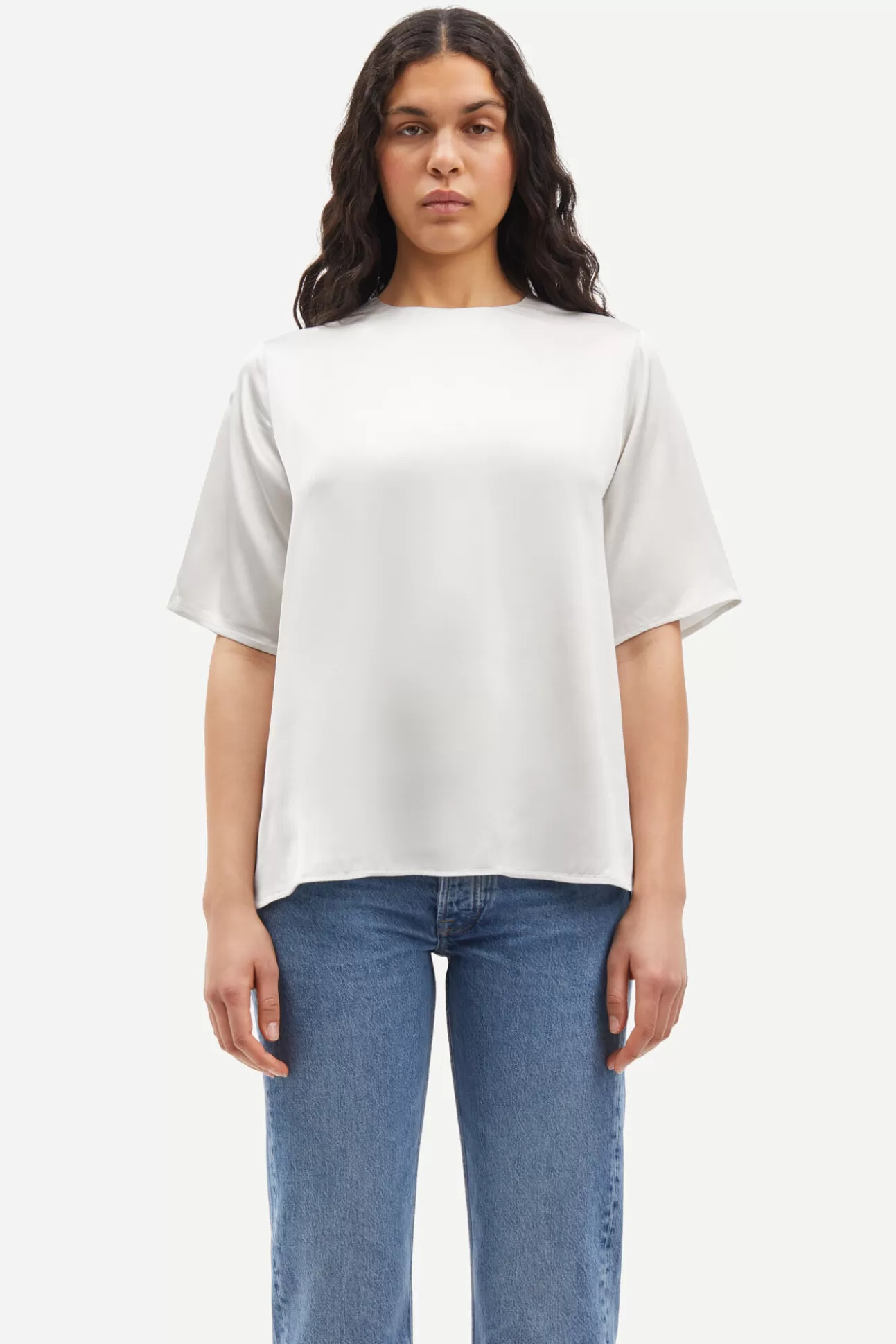 T-shirts et hauts-Femme Samsøe Samsøe Denise top 14905 White Onyx