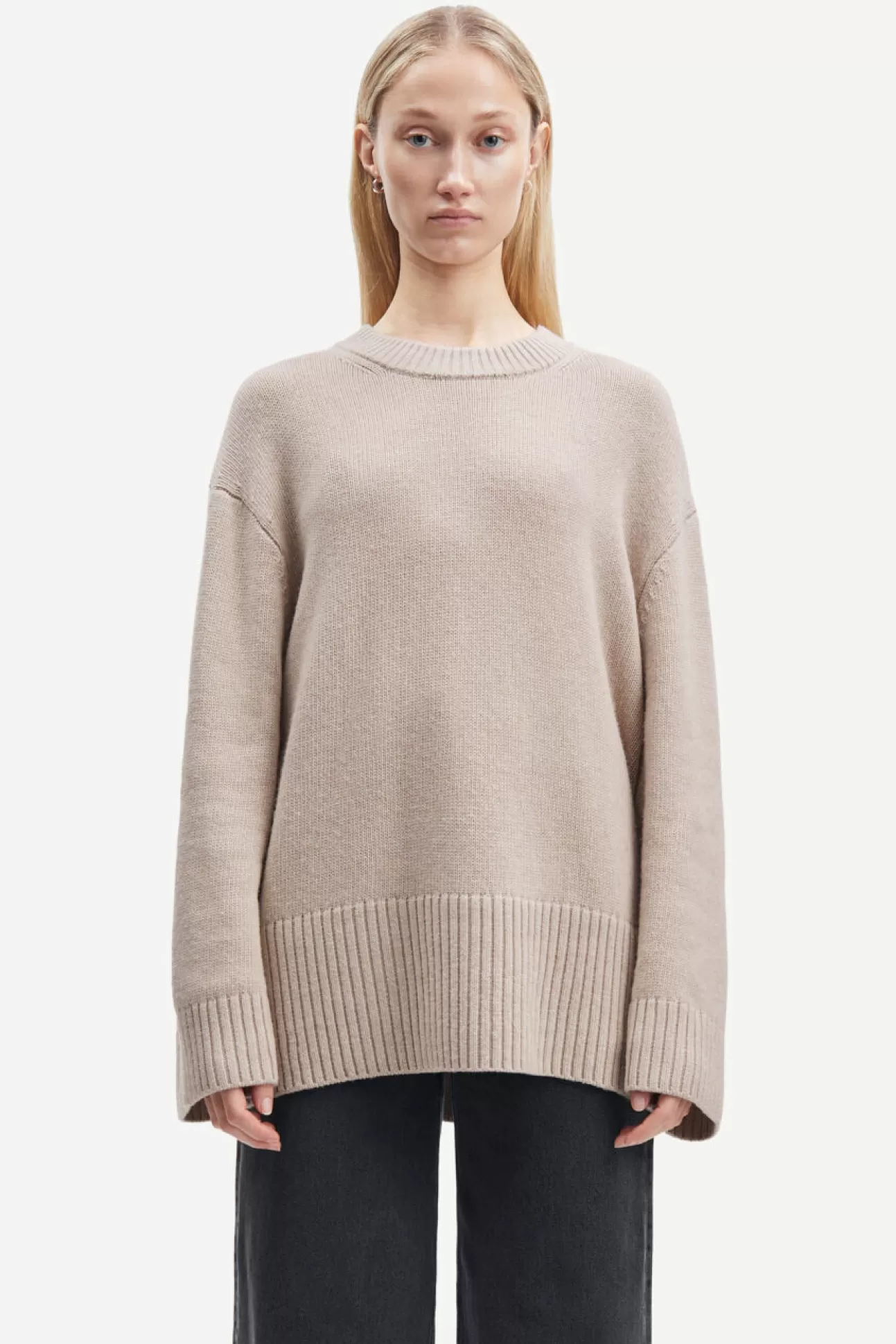 Pulls-Femme Samsøe Samsøe Eliette crew neck 14938 Nacreous Clouds