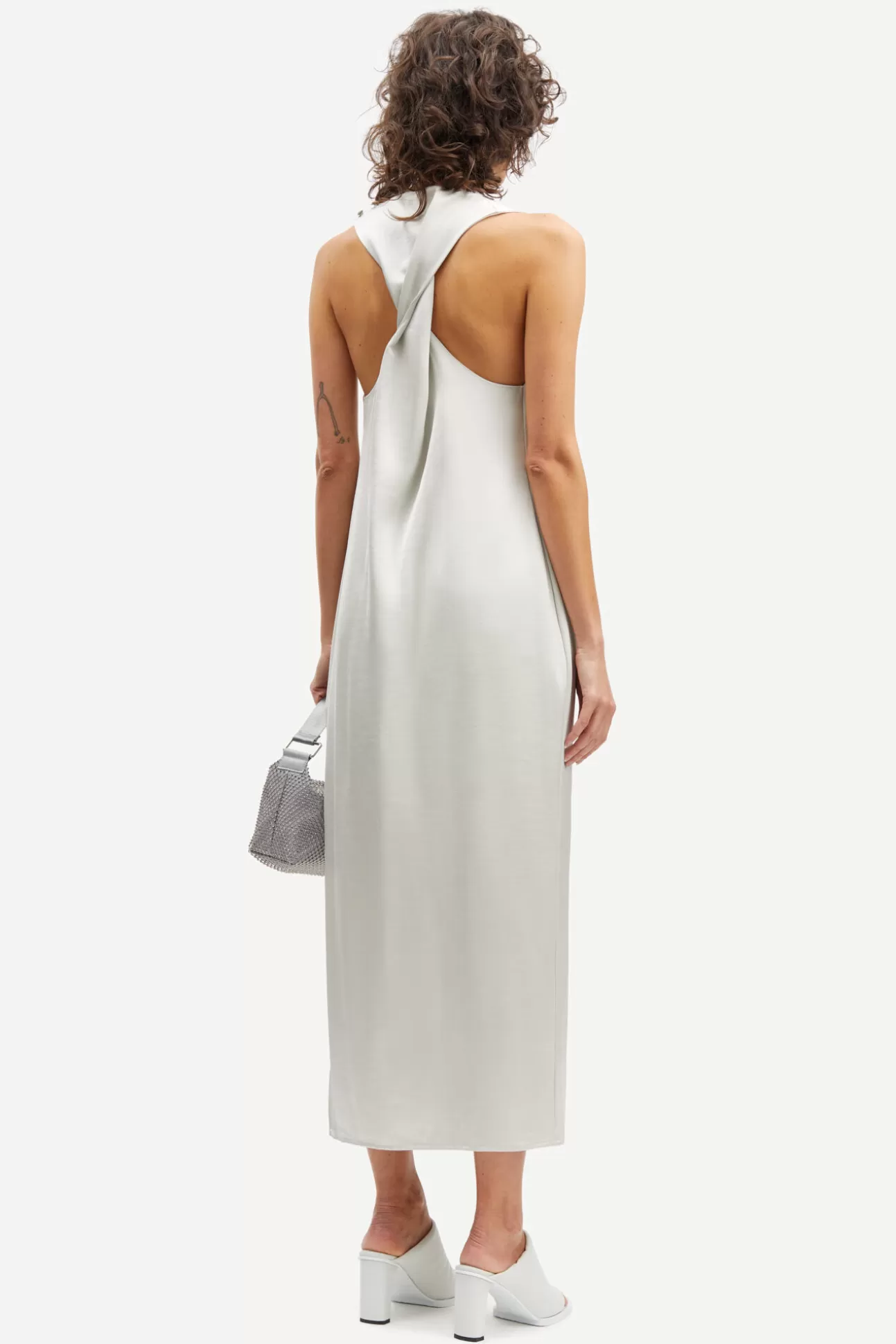 Robes et combinaisons-Femme Samsøe Samsøe Ellie dress 14773 White Onyx