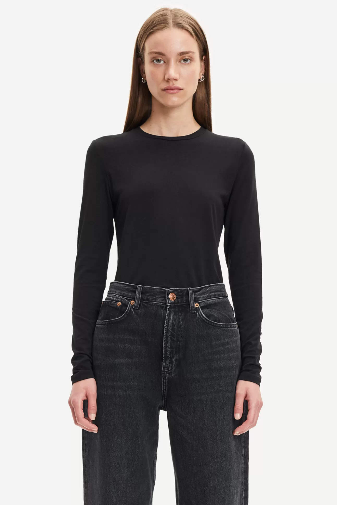 T-shirts et hauts-Femme Samsøe Samsøe Ester ls 265 Black