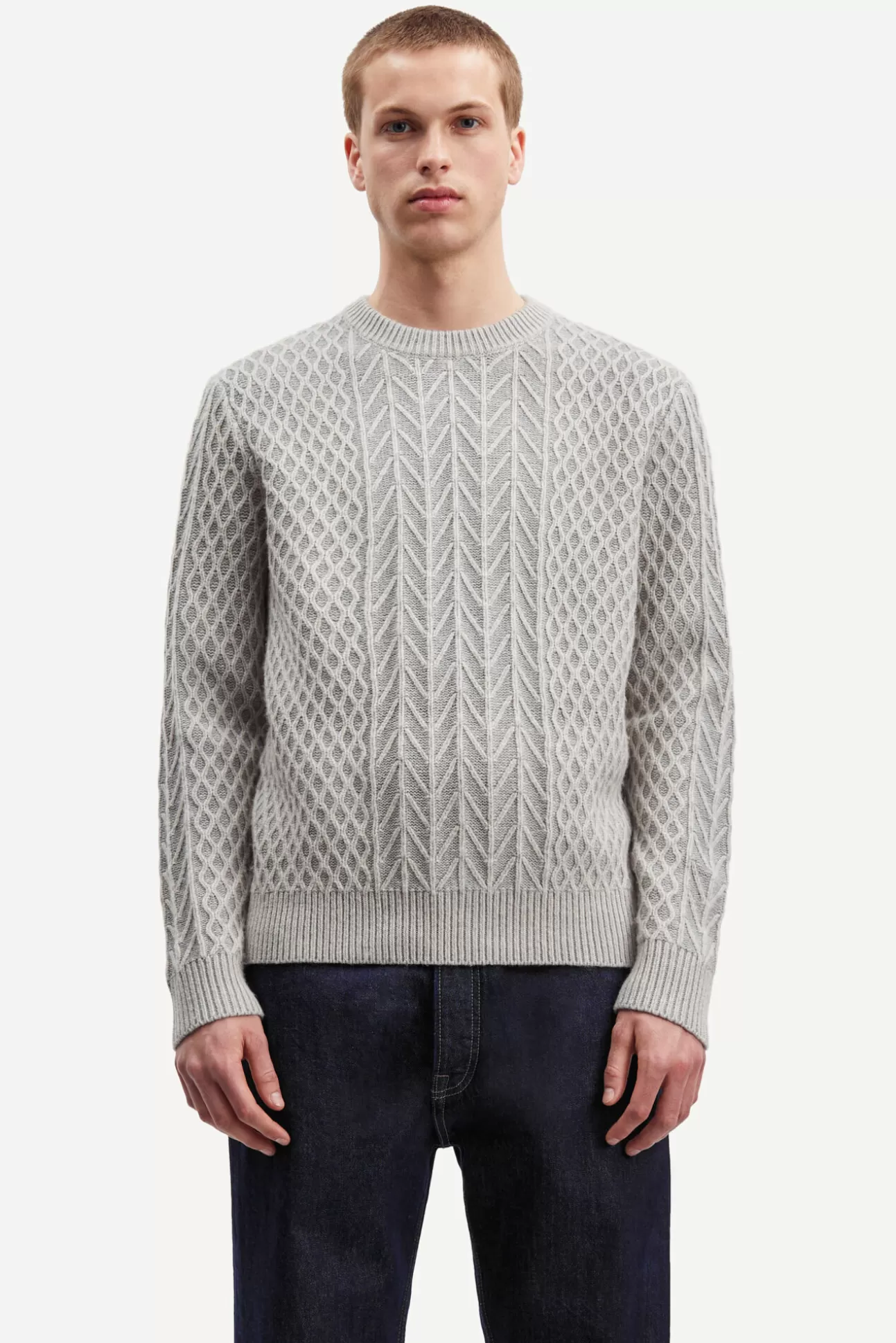 Pulls-Homme Samsøe Samsøe Ethan crew neck 15055 Ultimate Gray Mel.