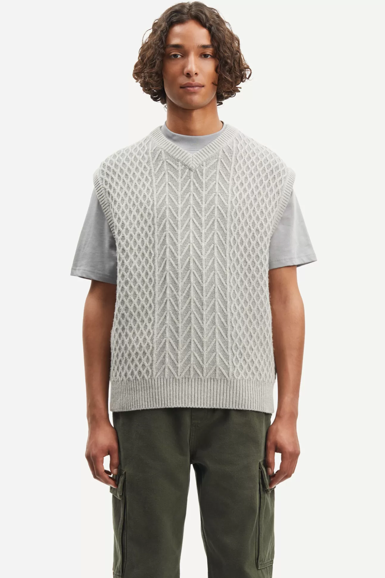 Pulls | Vestes et manteaux-Homme Samsøe Samsøe Ethan vest 15055 Ultimate Gray Mel.