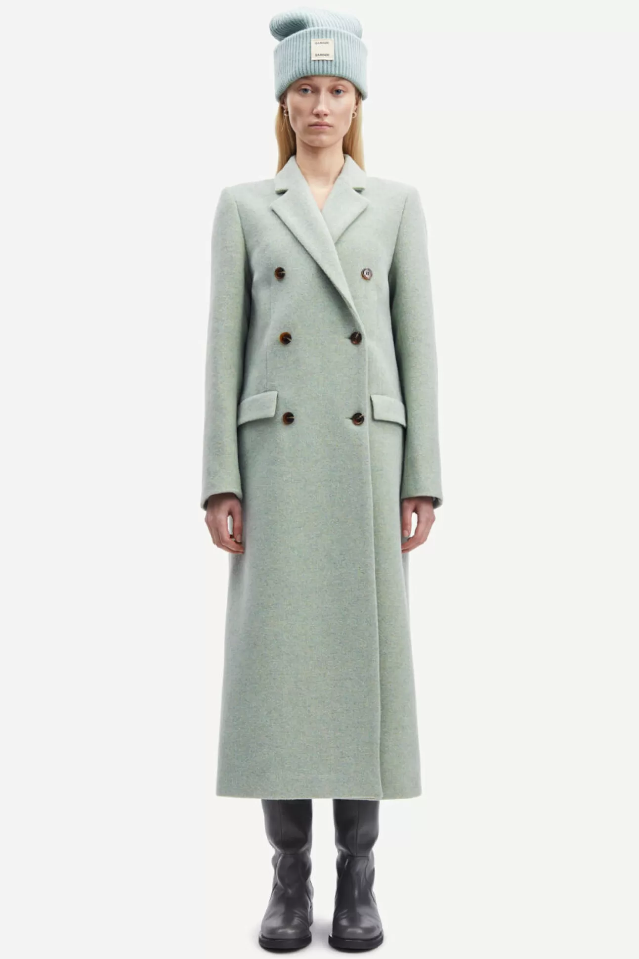 Vestes et manteaux-Femme Samsøe Samsøe Falcon coat 11104 Misty Blue