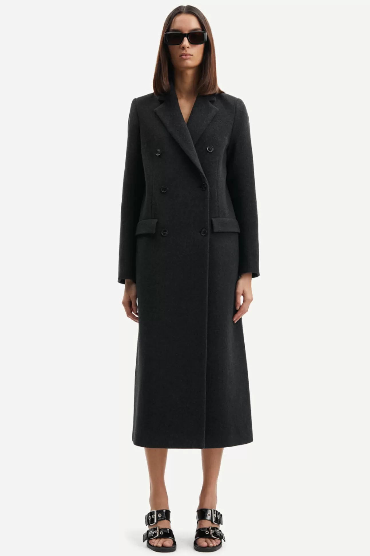 Vestes et manteaux-Femme Samsøe Samsøe Falcon coat 11104 PHANTOM