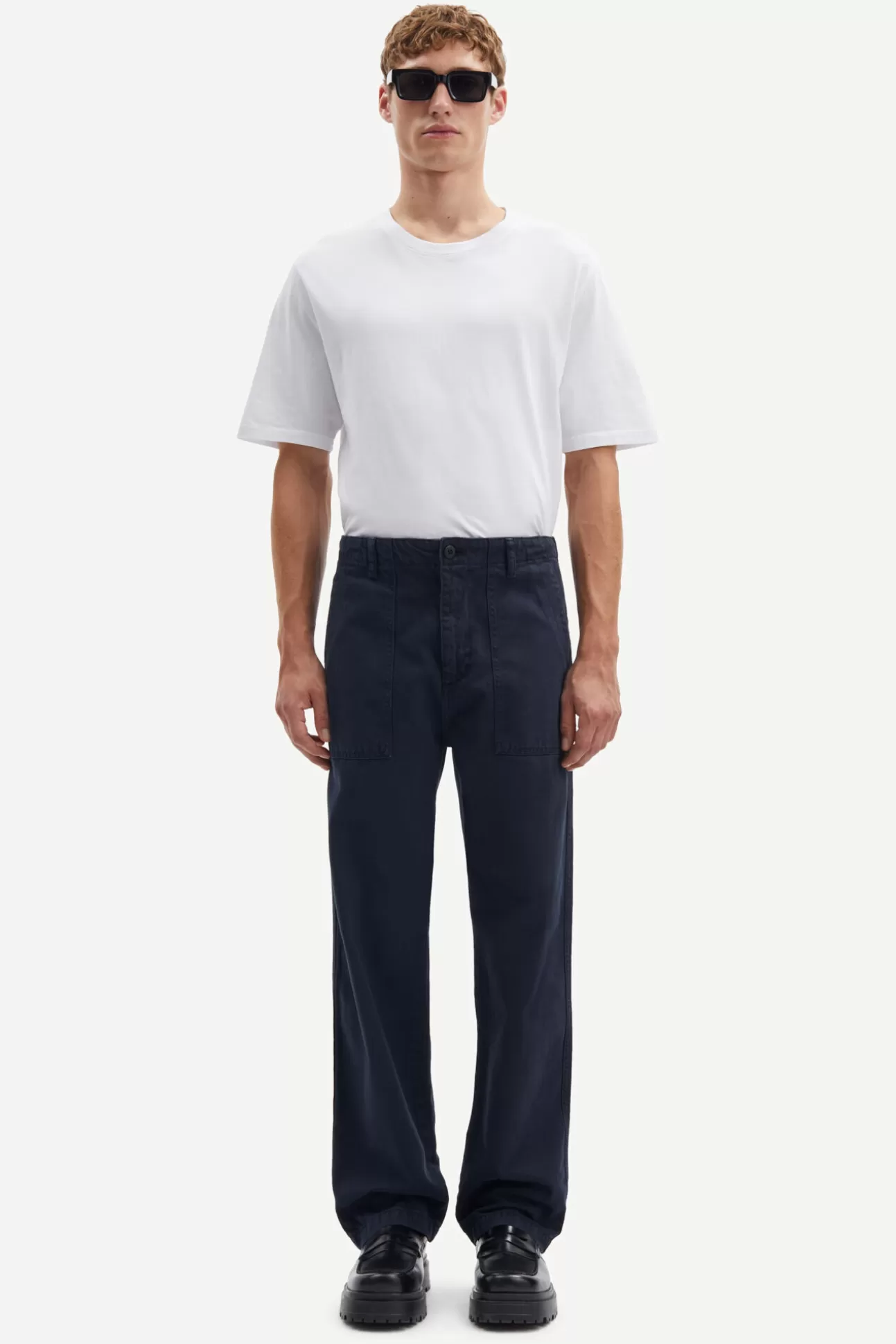 Pantalons-Homme Samsøe Samsøe Fanon trousers 14932 Salute