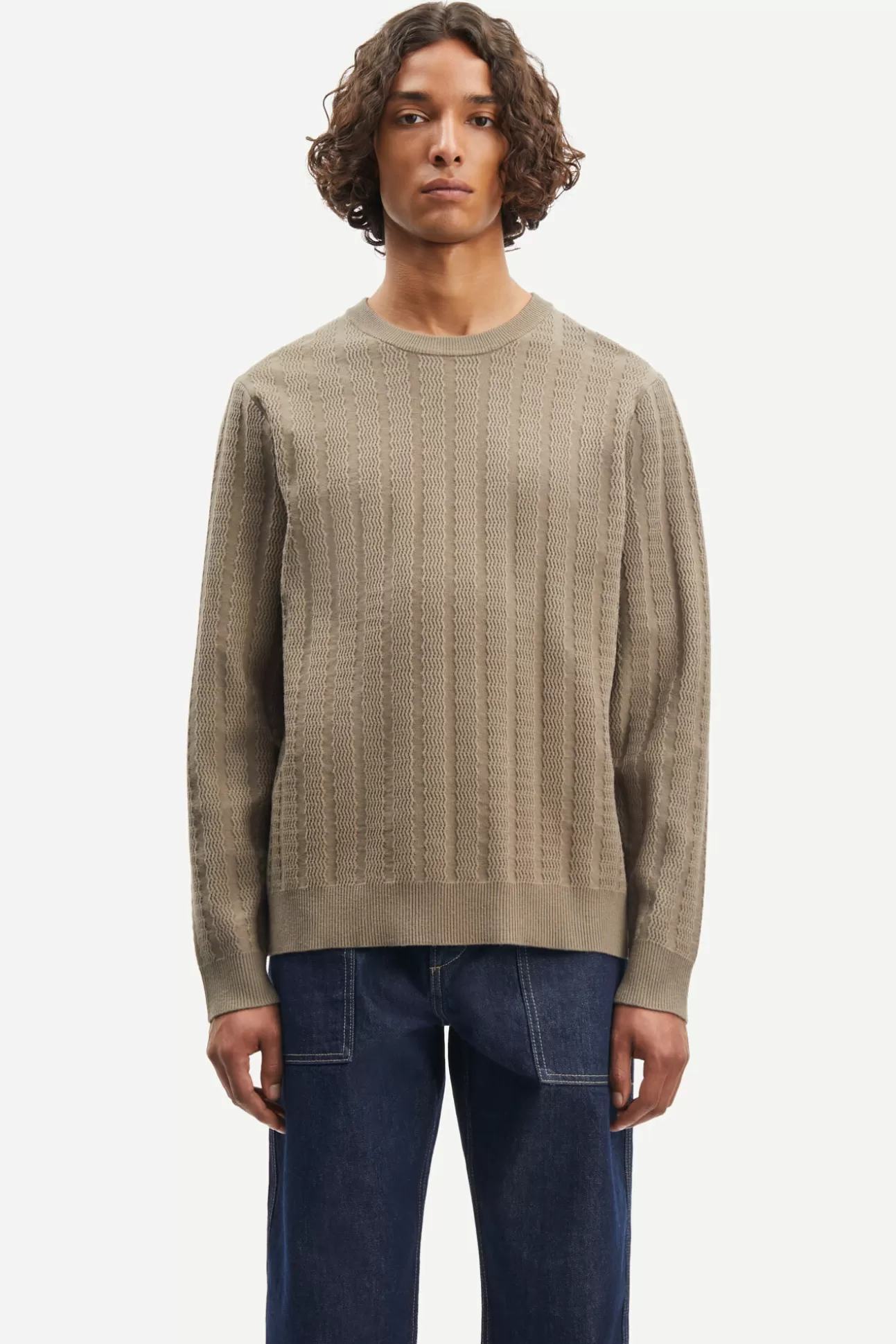 Pulls-Homme Samsøe Samsøe Gabriel crew neck 10490 Fallen Rock