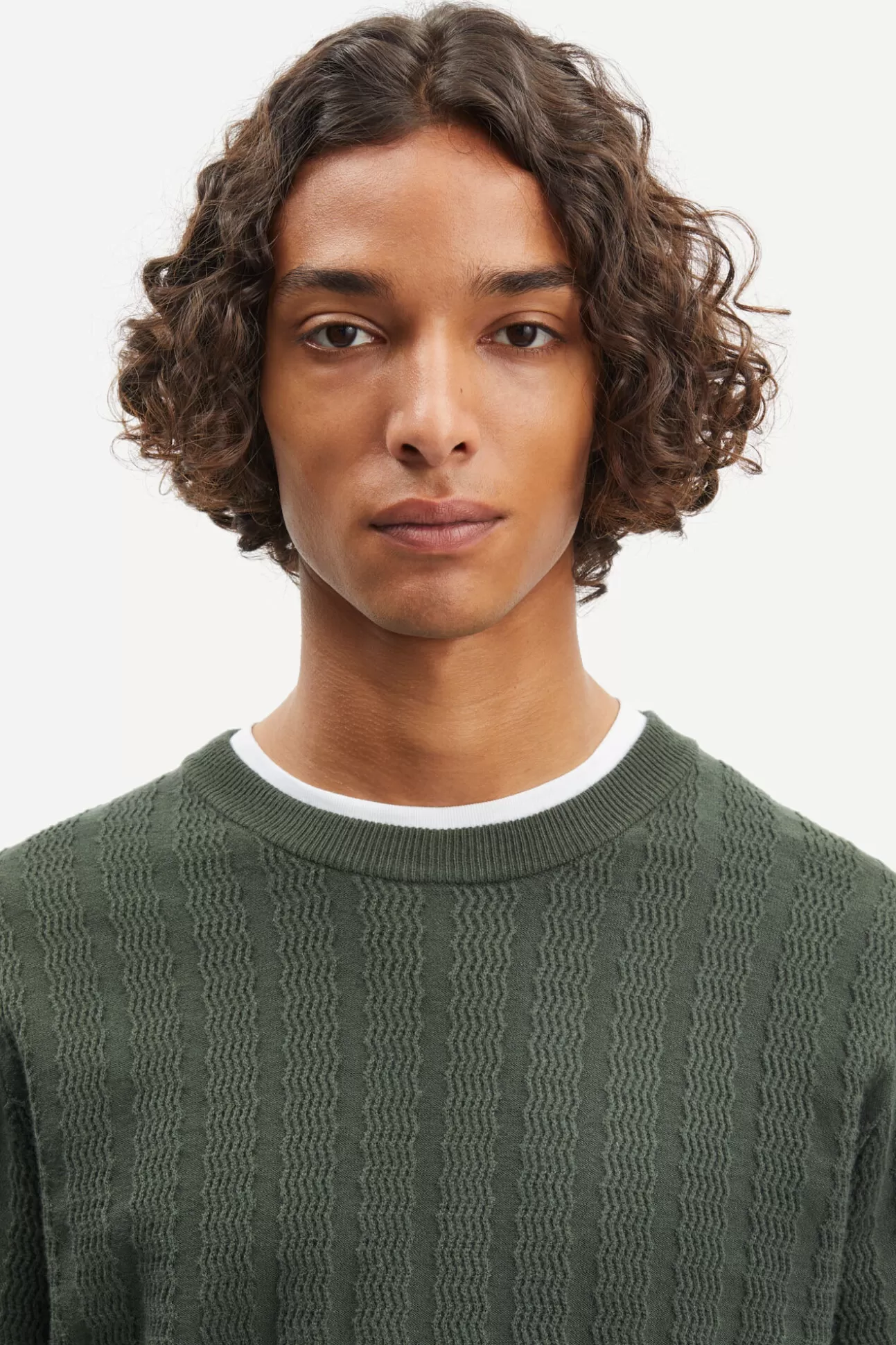 Pulls-Homme Samsøe Samsøe Gabriel crew neck 10490 CLIMBING IVY