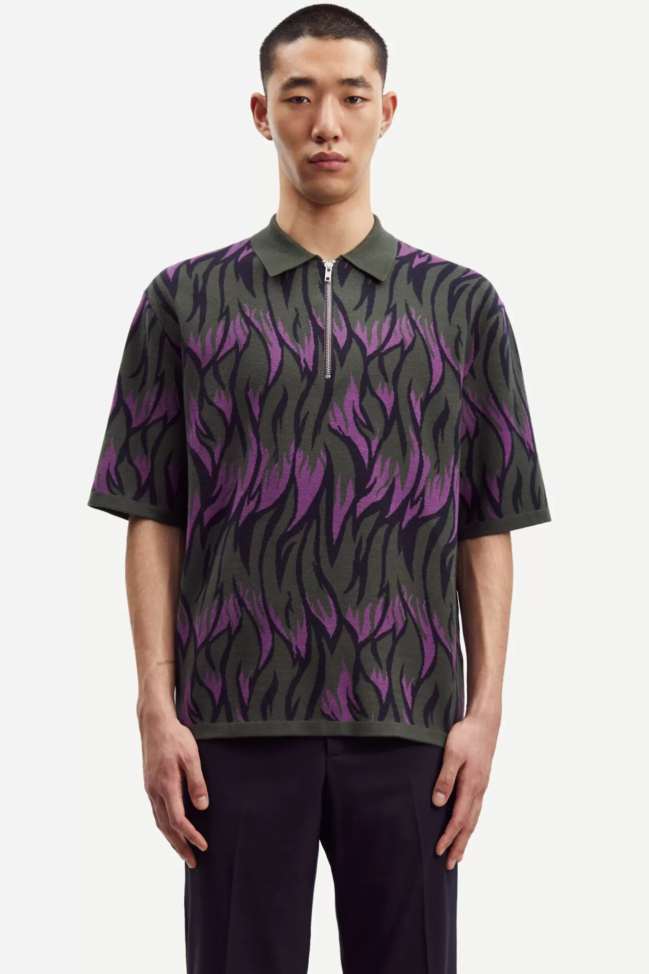 Pulls-Homme Samsøe Samsøe Garam polo 10490 Sunset Flame