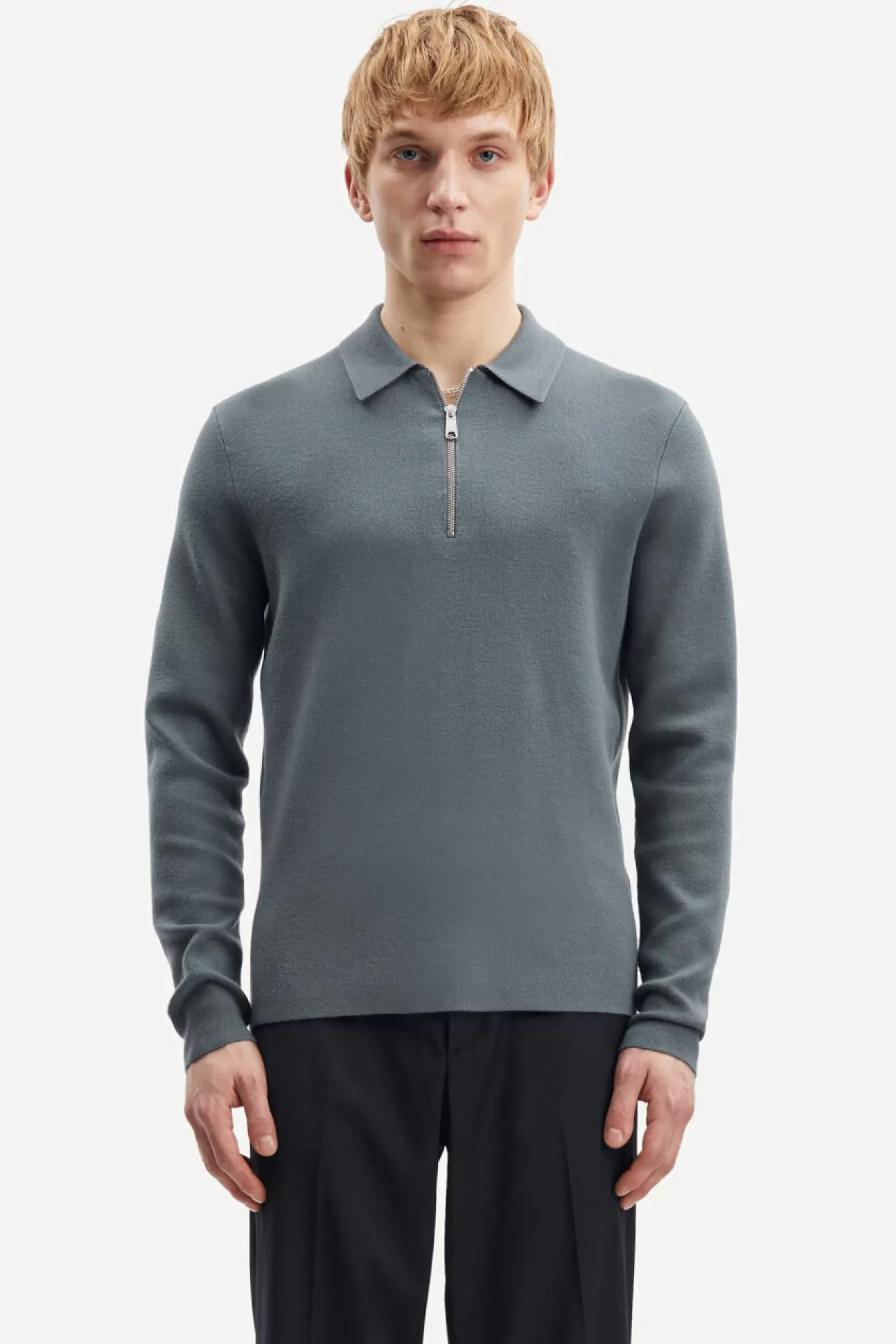 Pulls-Homme Samsøe Samsøe Guna half zip 10490 STORMY WEATHER