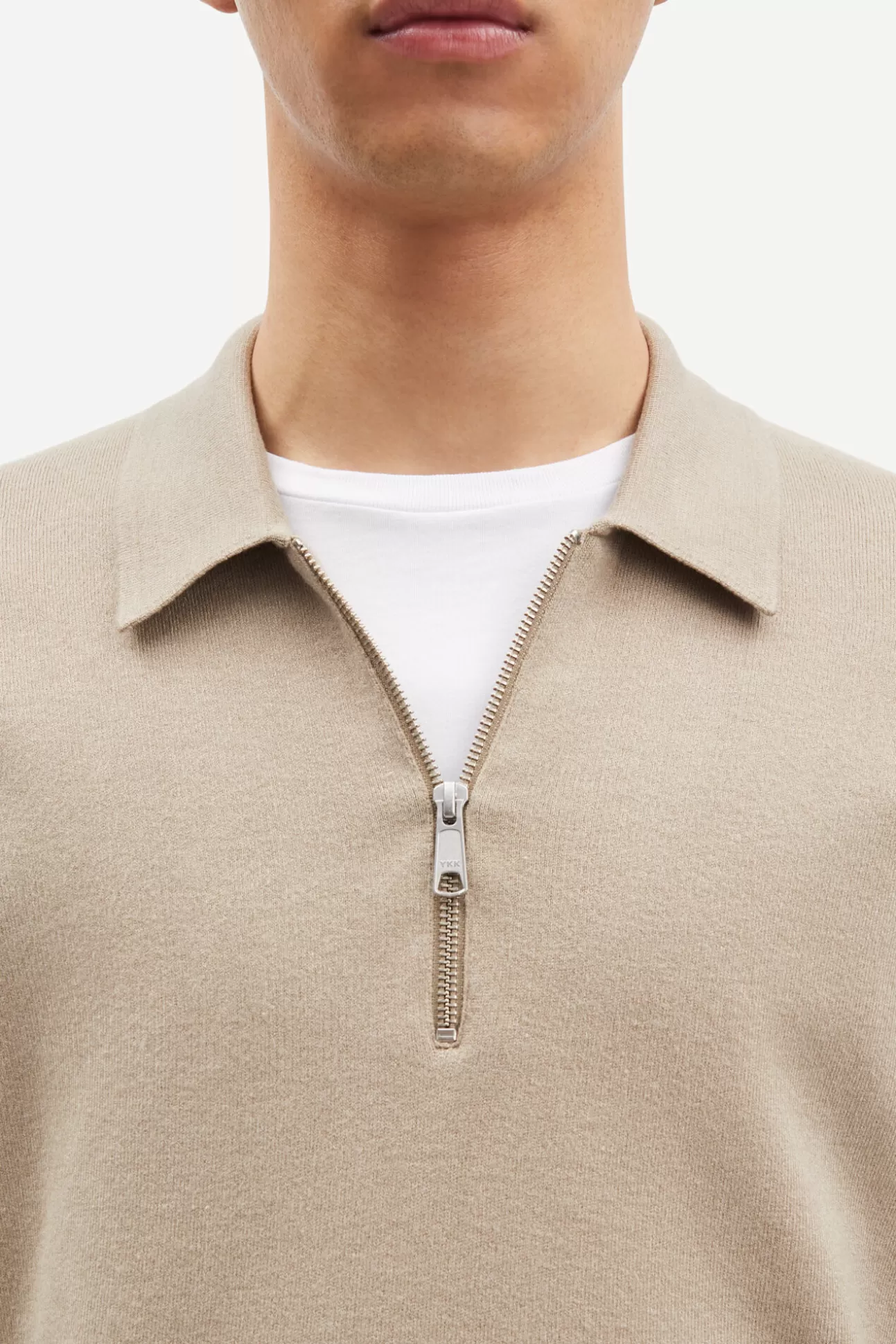 Pulls-Homme Samsøe Samsøe Guna half zip 10490 Pure Cashmere