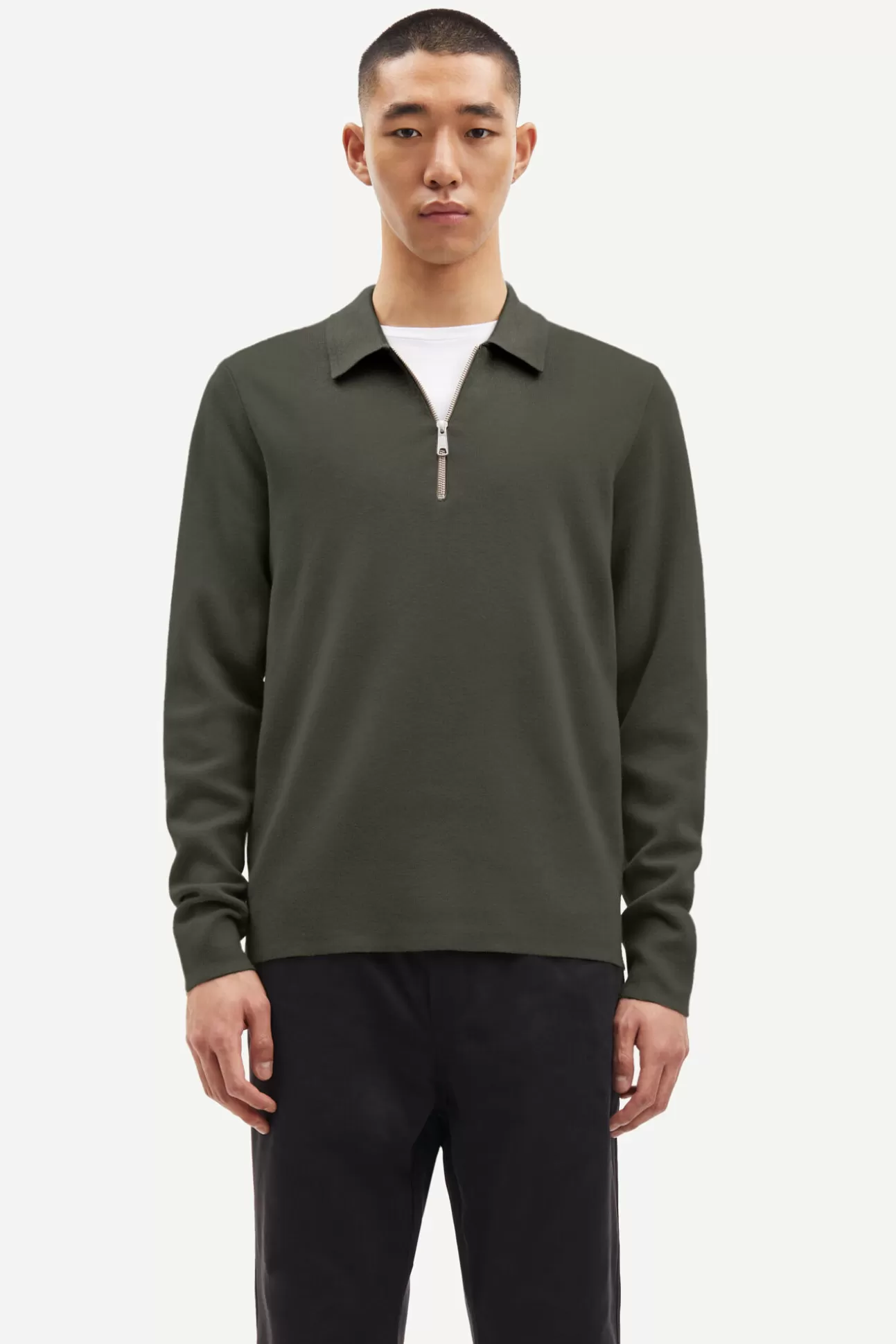 Pulls-Homme Samsøe Samsøe Guna half zip 10490 Crocodile