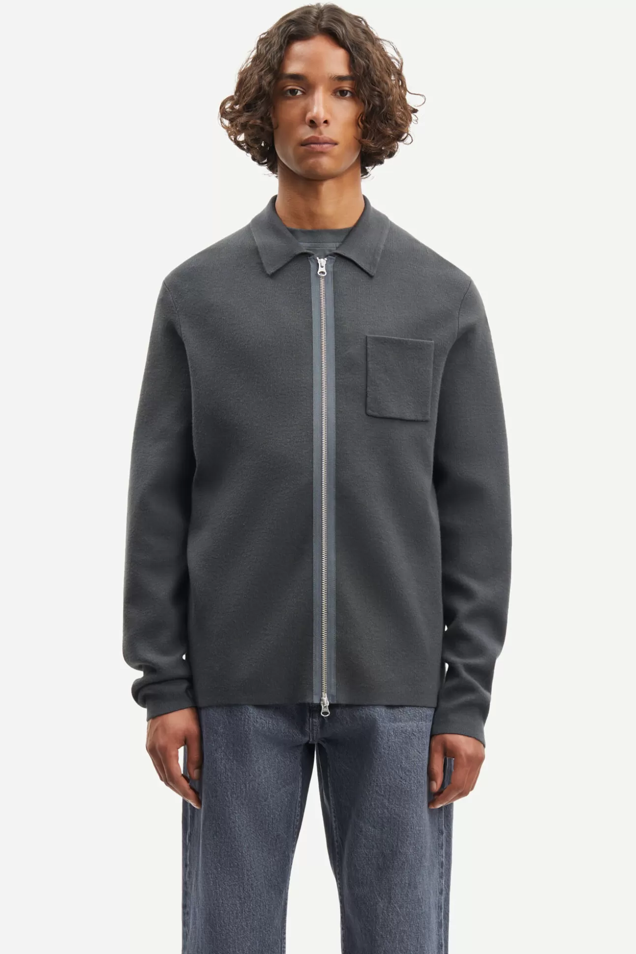 Pulls-Homme Samsøe Samsøe Guna X zip 10490 Volcanic Ash