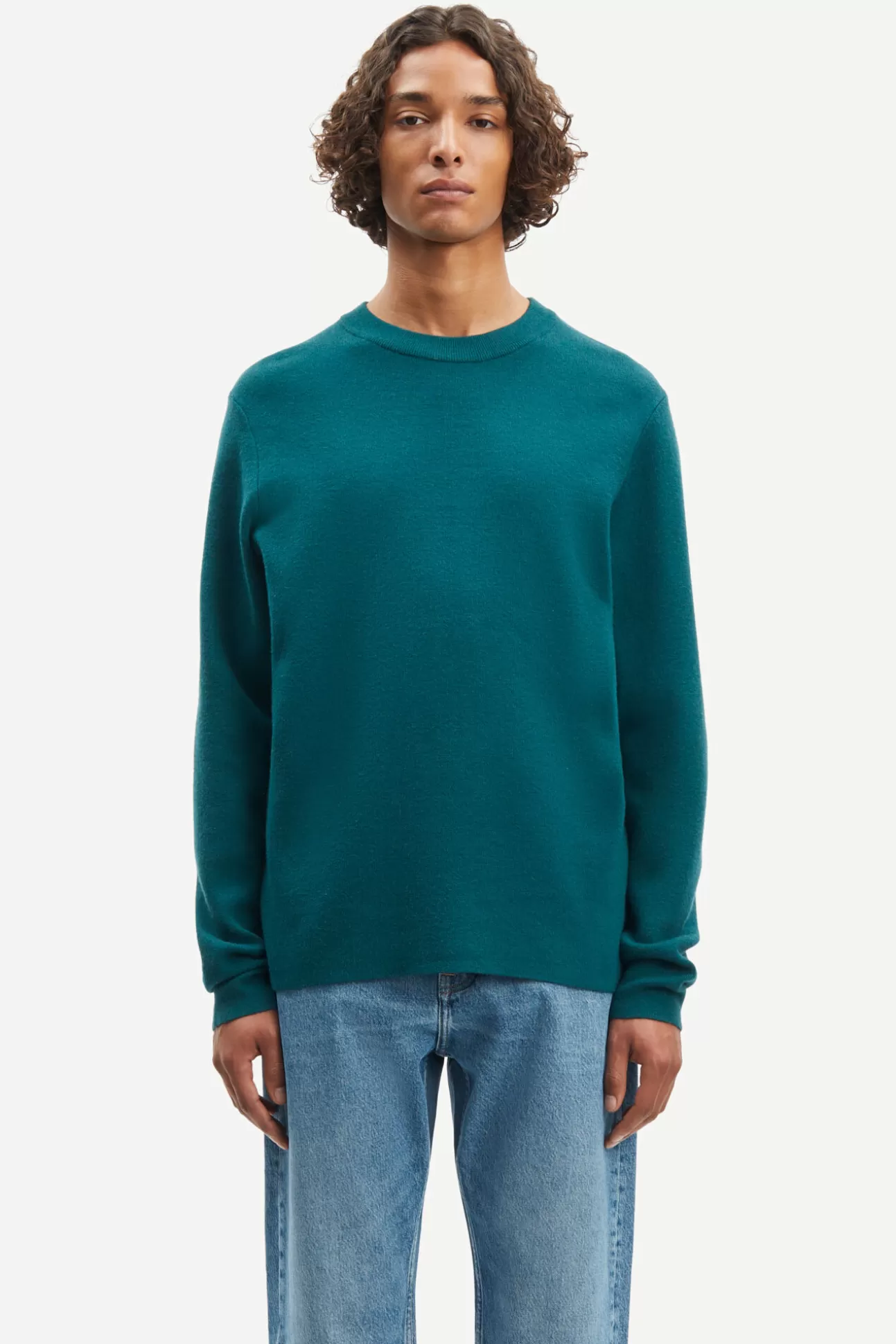 Pulls-Homme Samsøe Samsøe Gunan crew neck 10490 Atlantic Deep