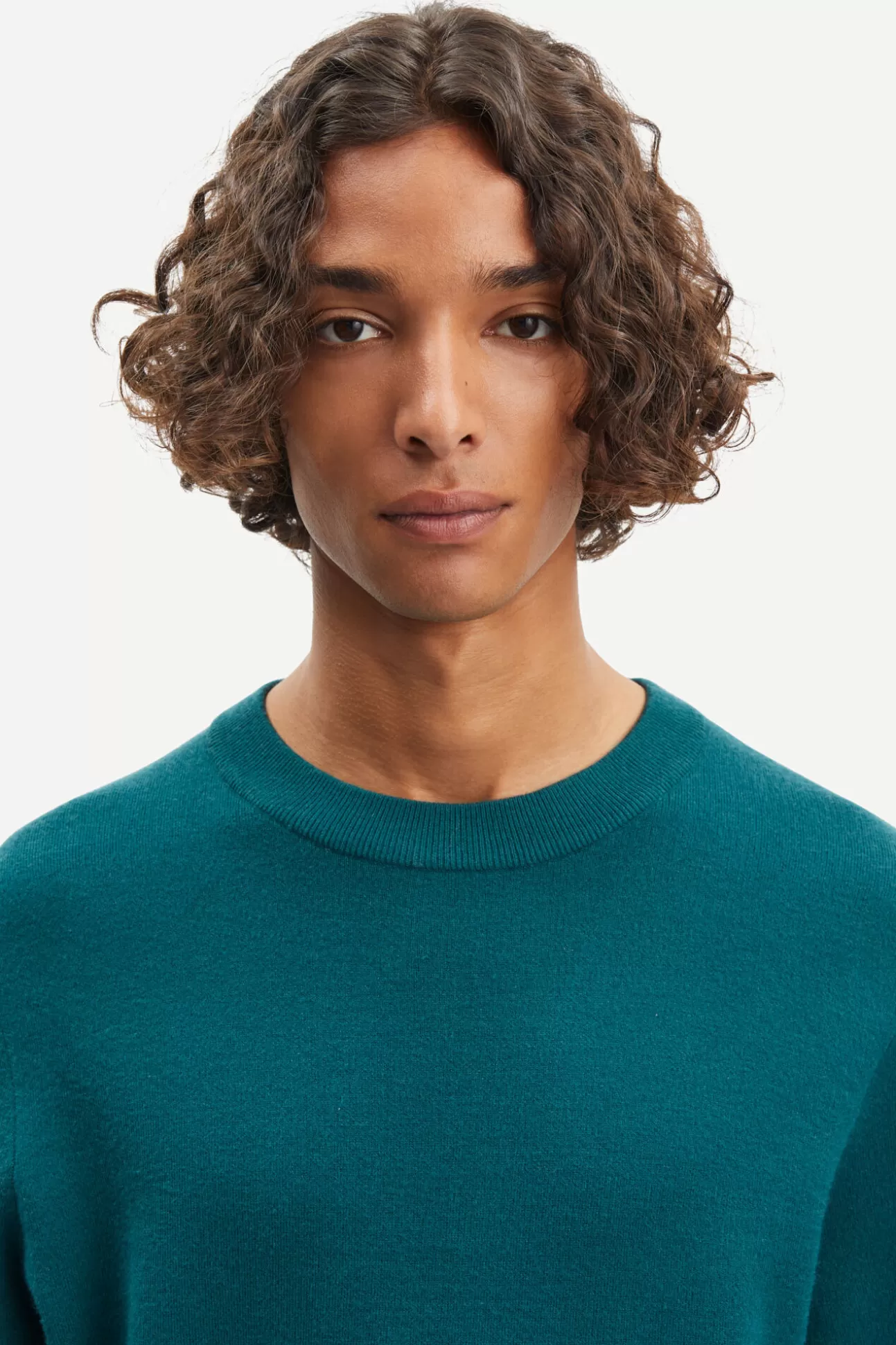 Pulls-Homme Samsøe Samsøe Gunan crew neck 10490 Atlantic Deep