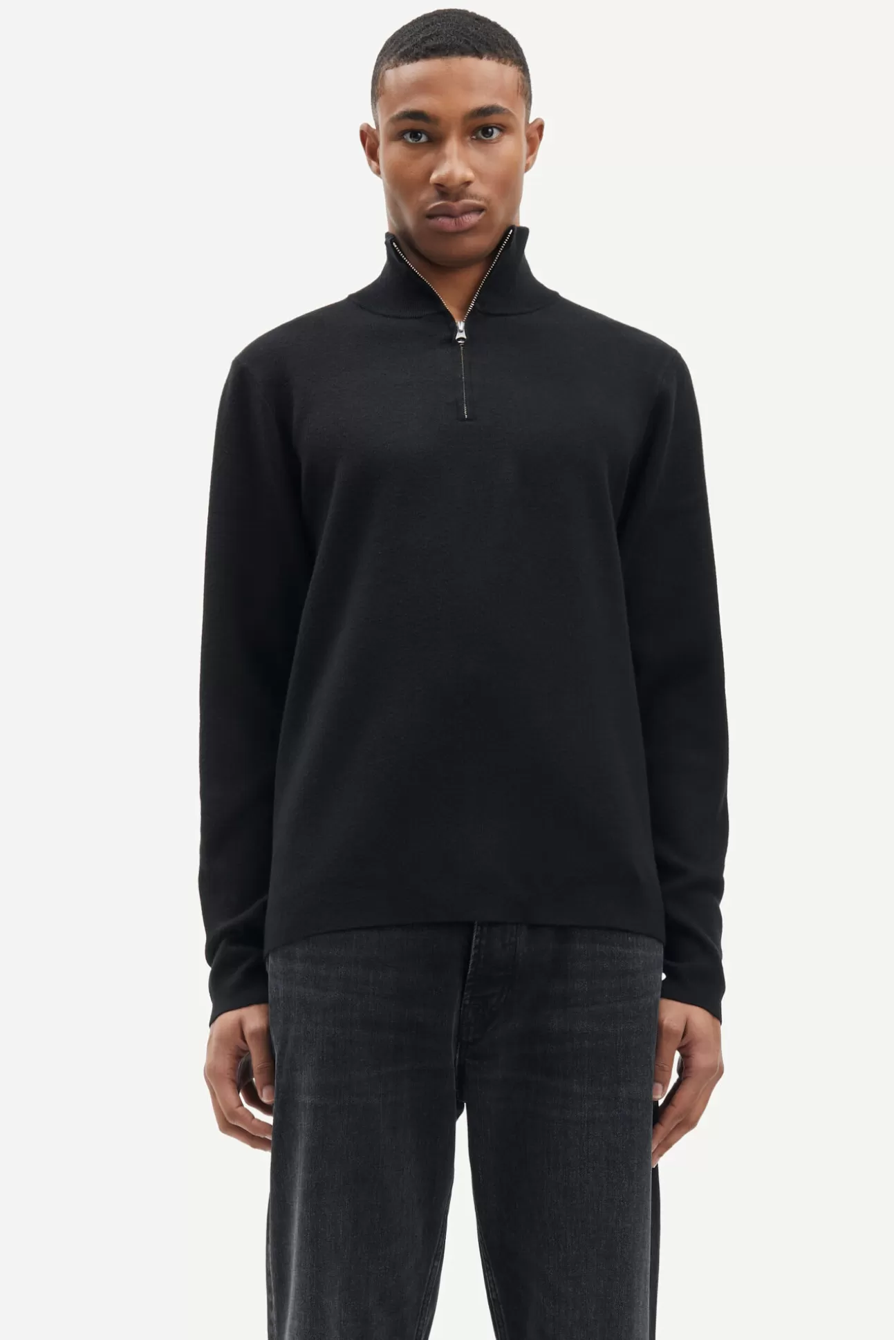 Pulls-Homme Samsøe Samsøe Gunan turtle neck zip 10490 Black