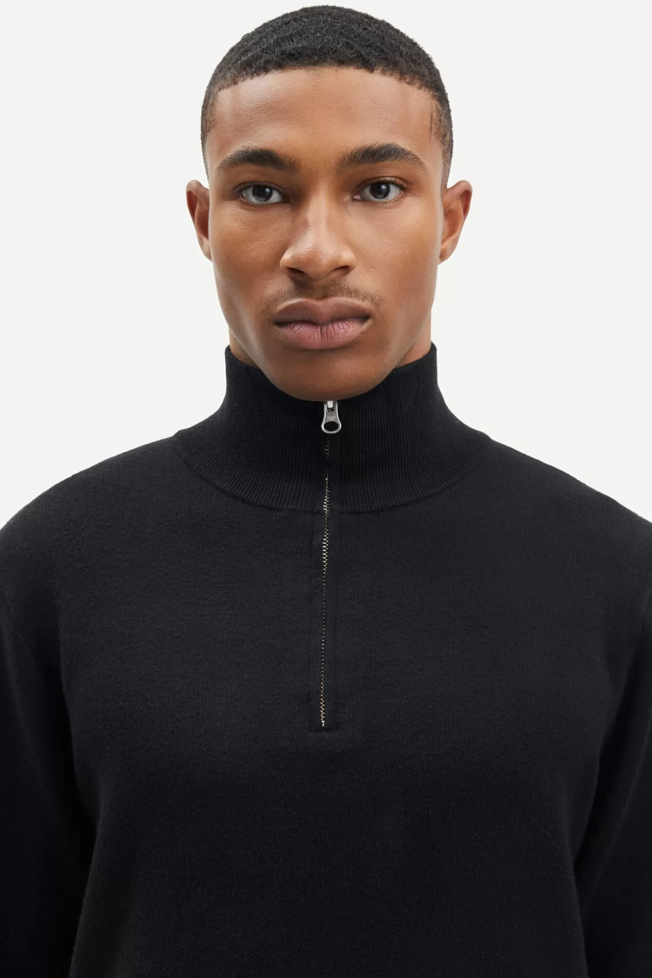 Pulls-Homme Samsøe Samsøe Gunan turtle neck zip 10490 Black