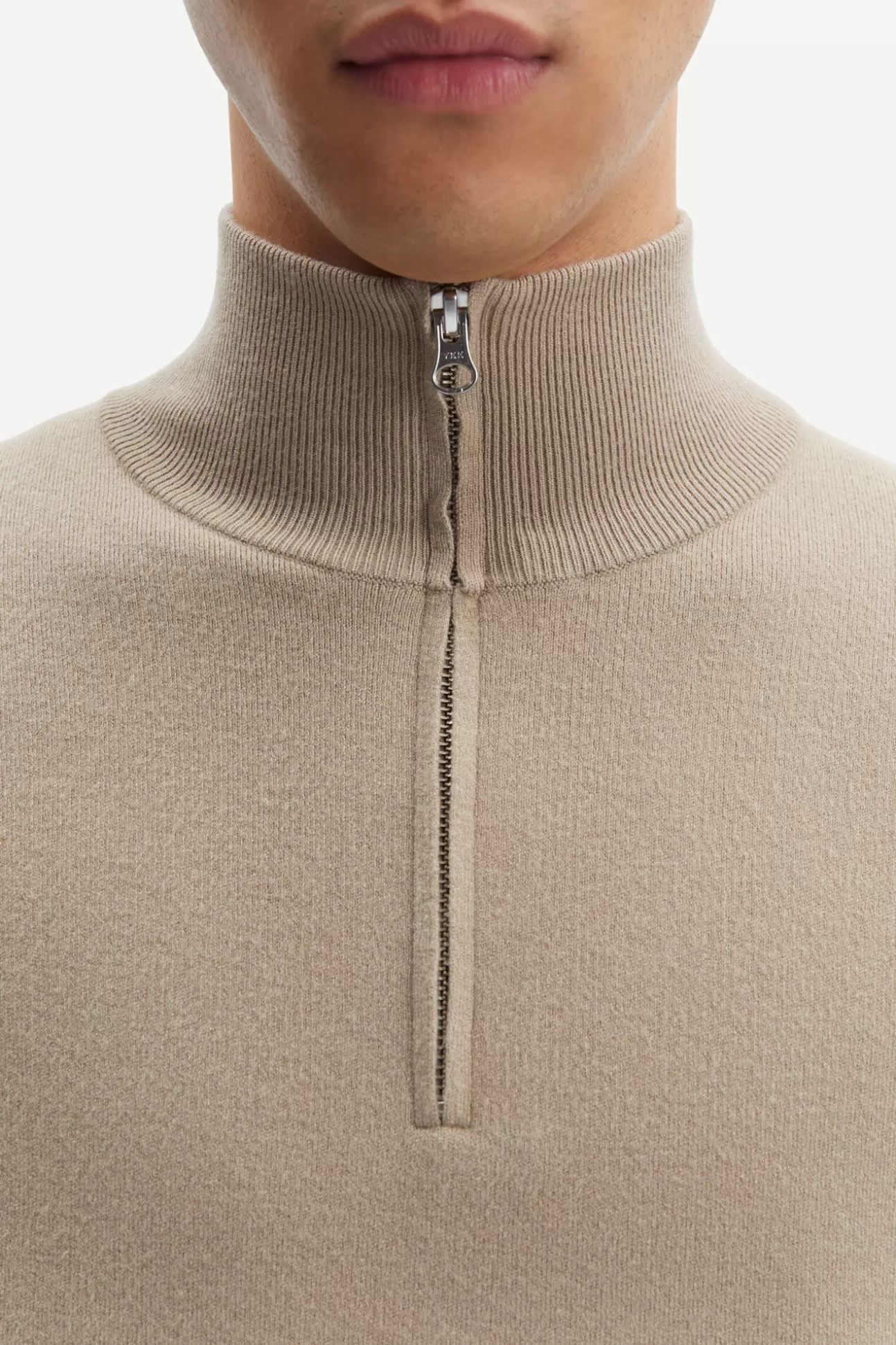 Pulls-Homme Samsøe Samsøe Gunan turtle neck zip 10490 Pure Cashmere