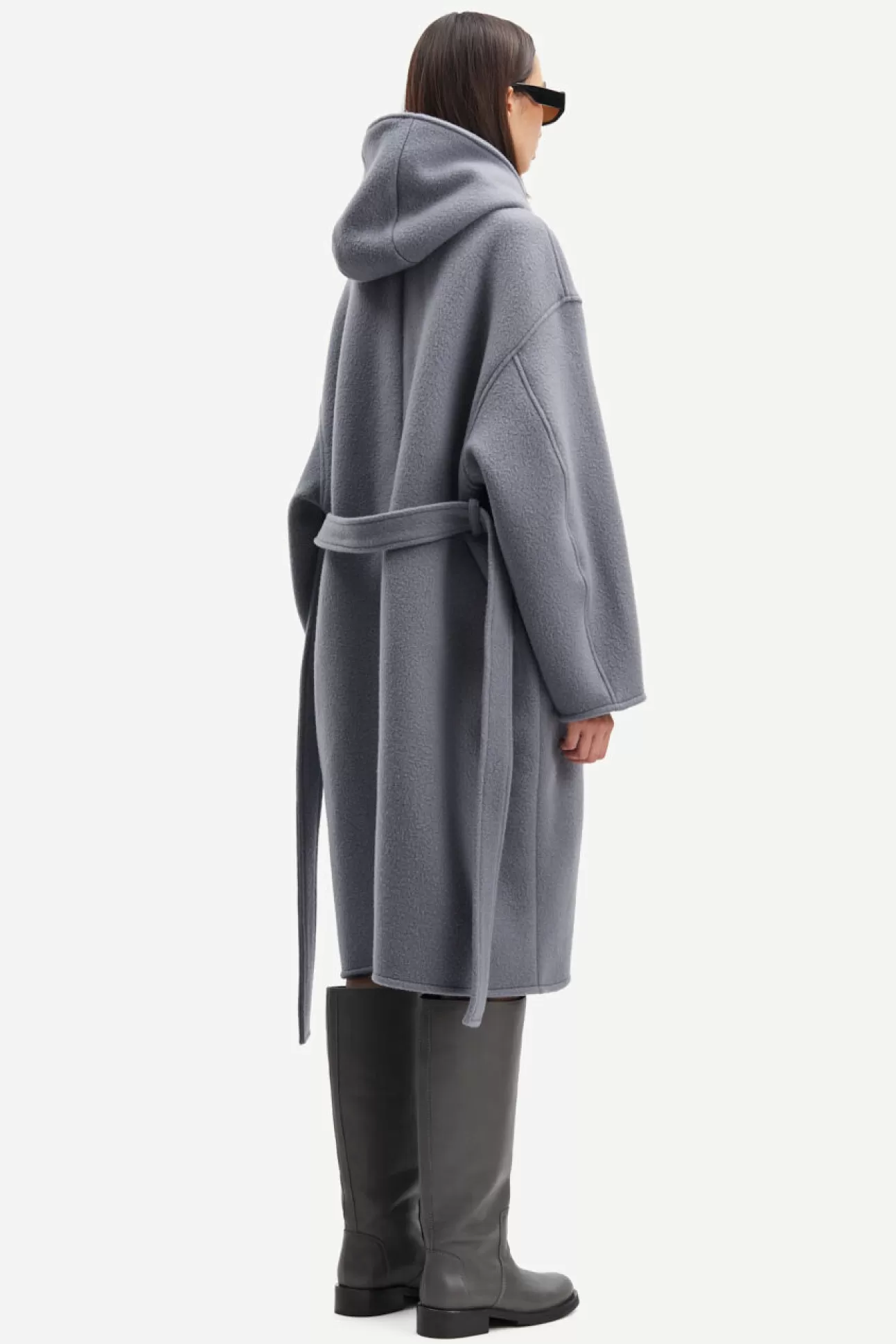 Vestes et manteaux-Femme Samsøe Samsøe Hanneli Coat 14881 Blue Granite