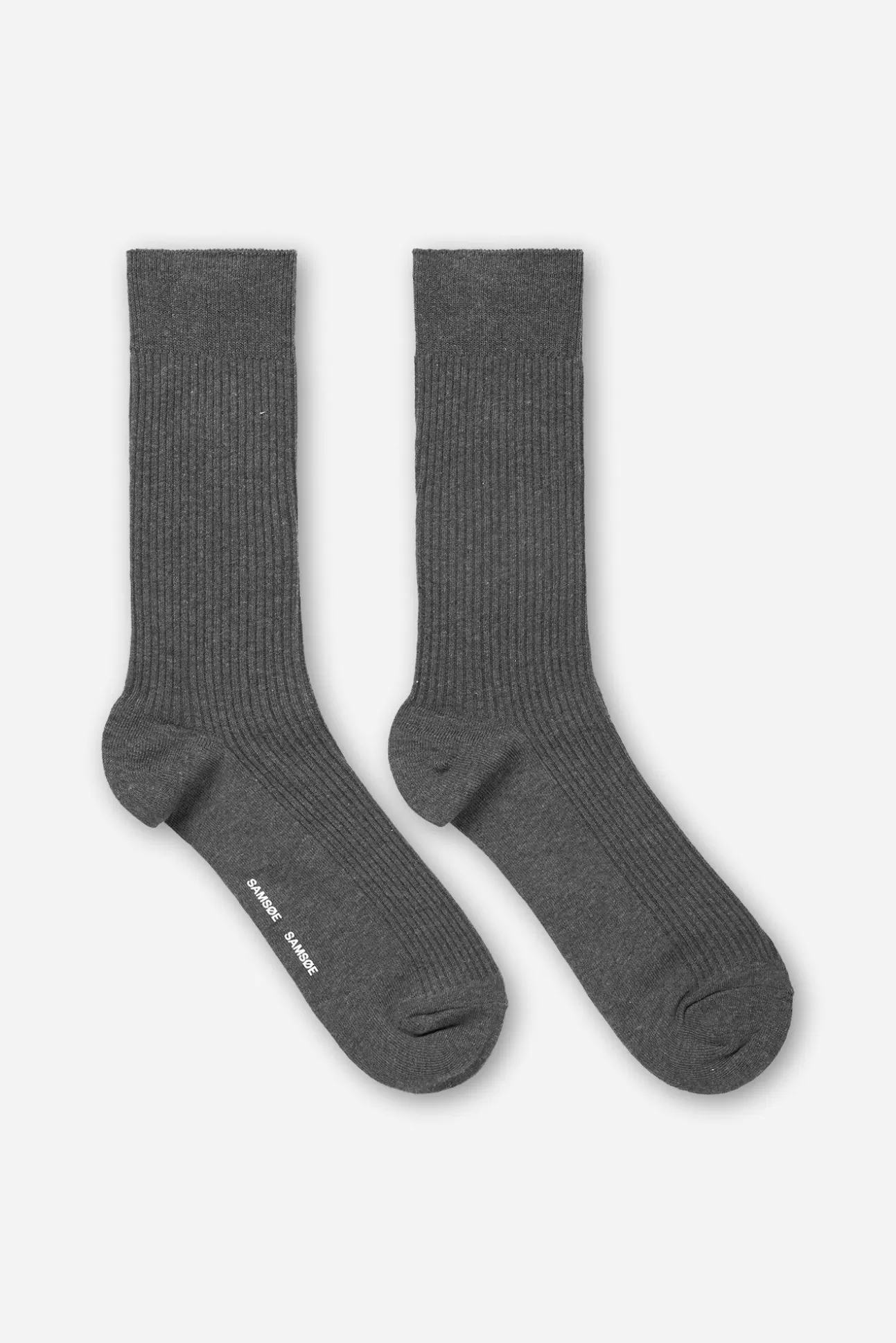 Chaussettes-Homme Samsøe Samsøe Hanse socks 11690 Dark Grey Mel.