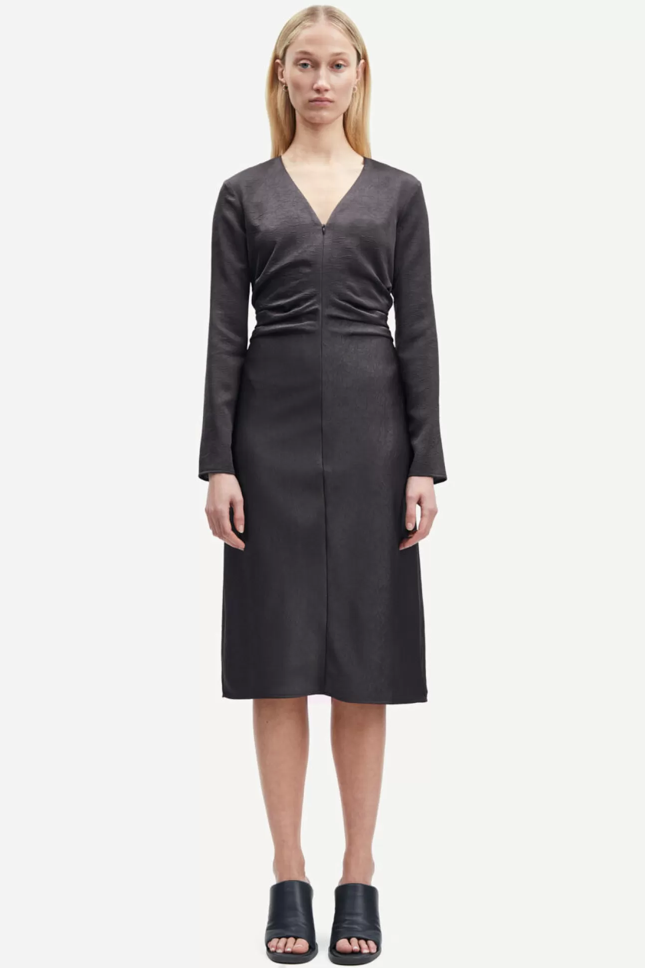 Robes et combinaisons-Femme Samsøe Samsøe Ivanka dress 14896 PHANTOM