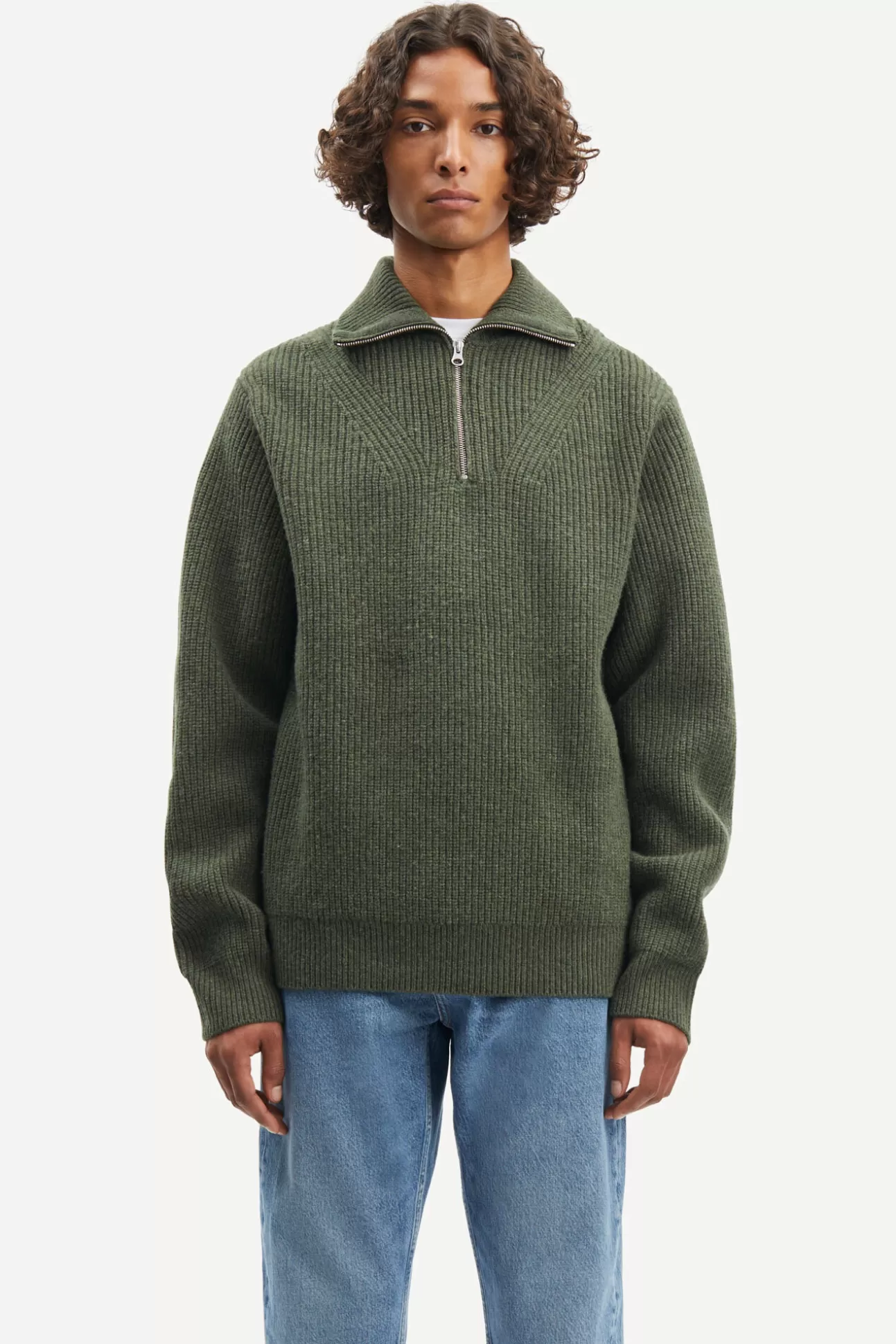 Pulls-Homme Samsøe Samsøe Jacks half zip 15010 CLIMBING IVY