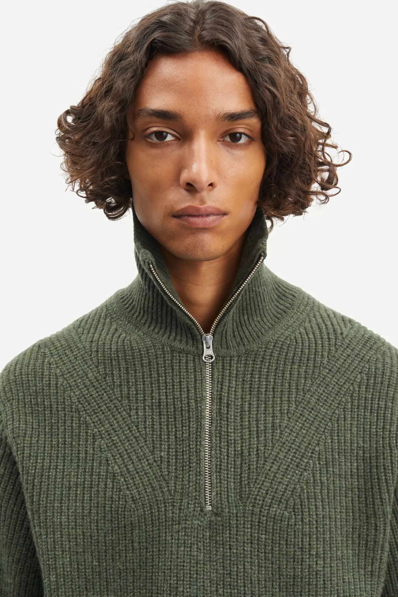 Pulls-Homme Samsøe Samsøe Jacks half zip 15010 CLIMBING IVY