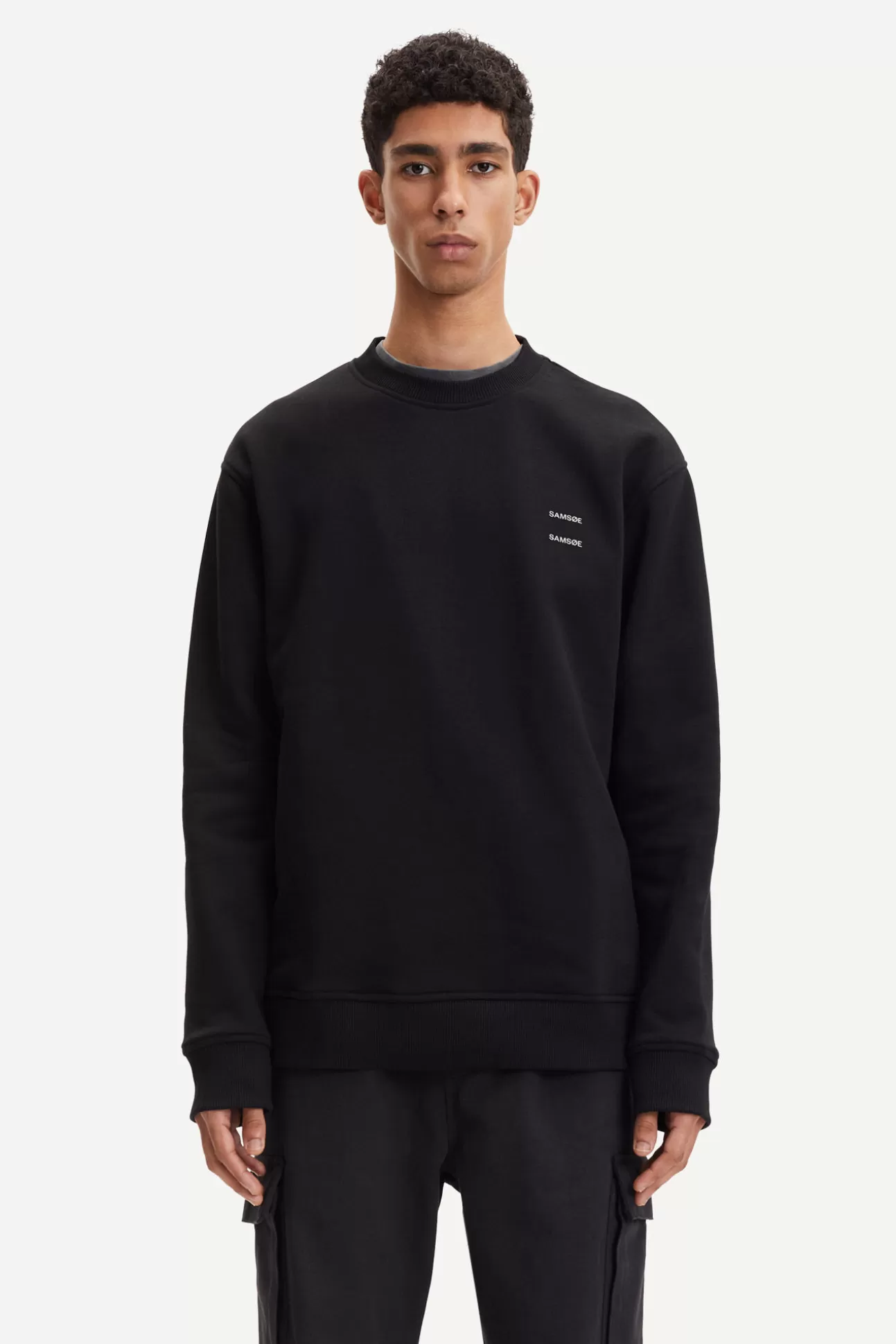 Sweats-Homme Samsøe Samsøe Joel crew neck 11414 Black Basic