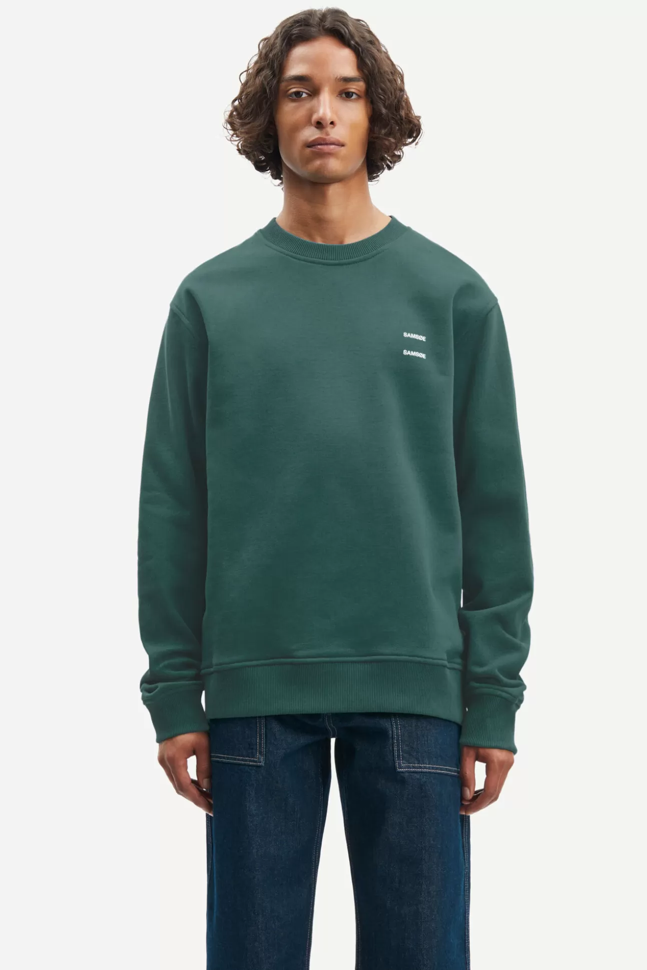 Sweats-Homme Samsøe Samsøe Joel crew neck 11414 Atlantic Deep