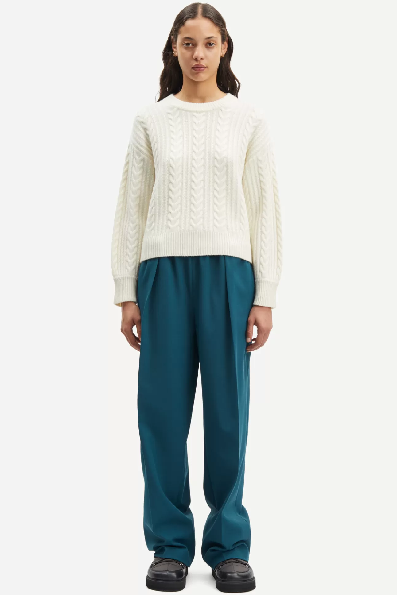 Ensembles assortis | Pantalons-Femme Samsøe Samsøe Julia trousers 13103 Atlantic Deep