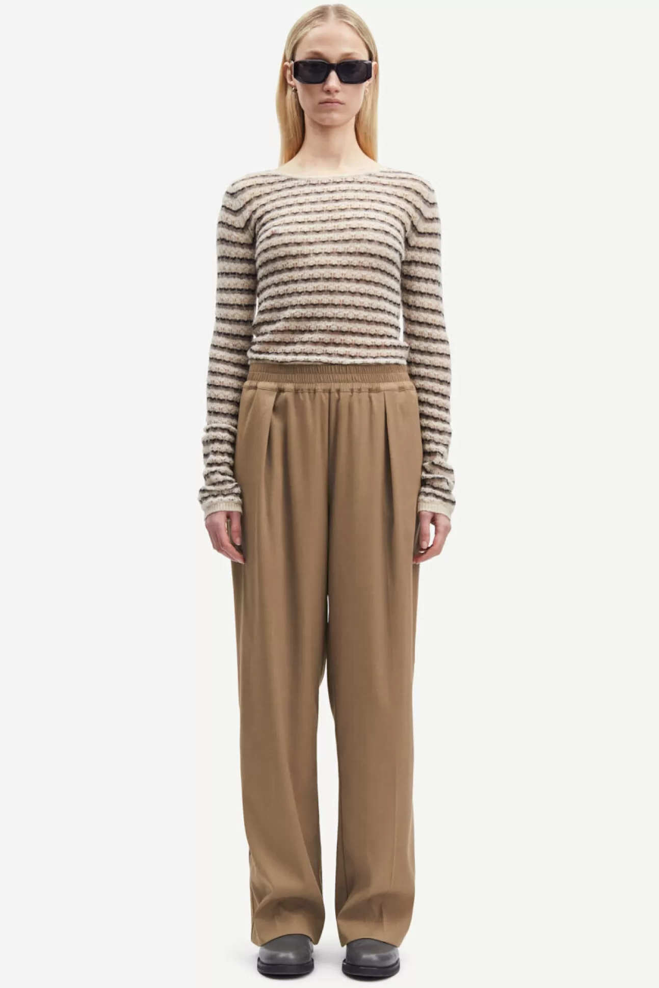 Pantalons-Femme Samsøe Samsøe Julia trousers 14635 ERMINE