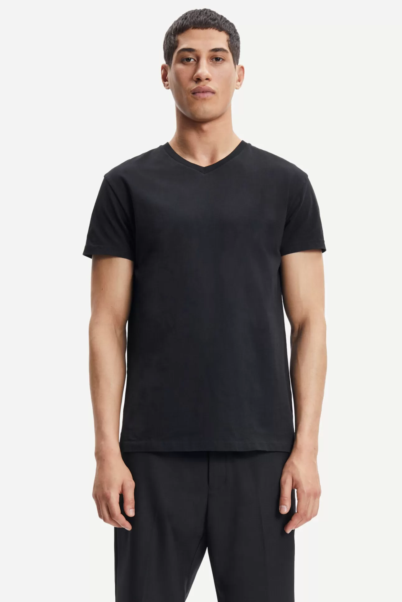 T-shirts et polos-Homme Samsøe Samsøe Kronos v-n t-shirt 273 Black